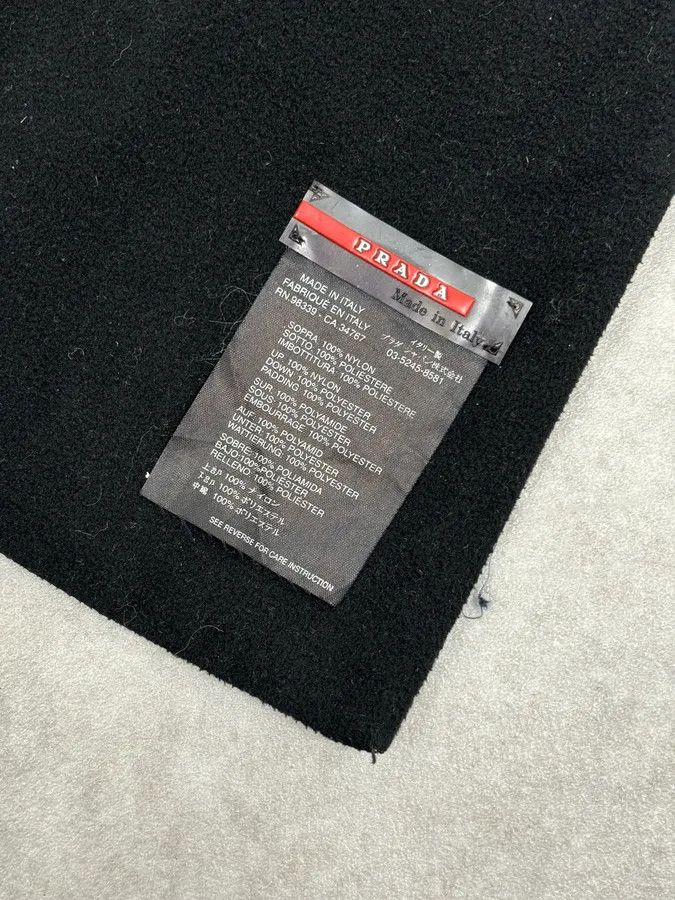 Prada Prada Black Hybrid Nylon Polar Scarf Size ONE SIZE - 7 Thumbnail