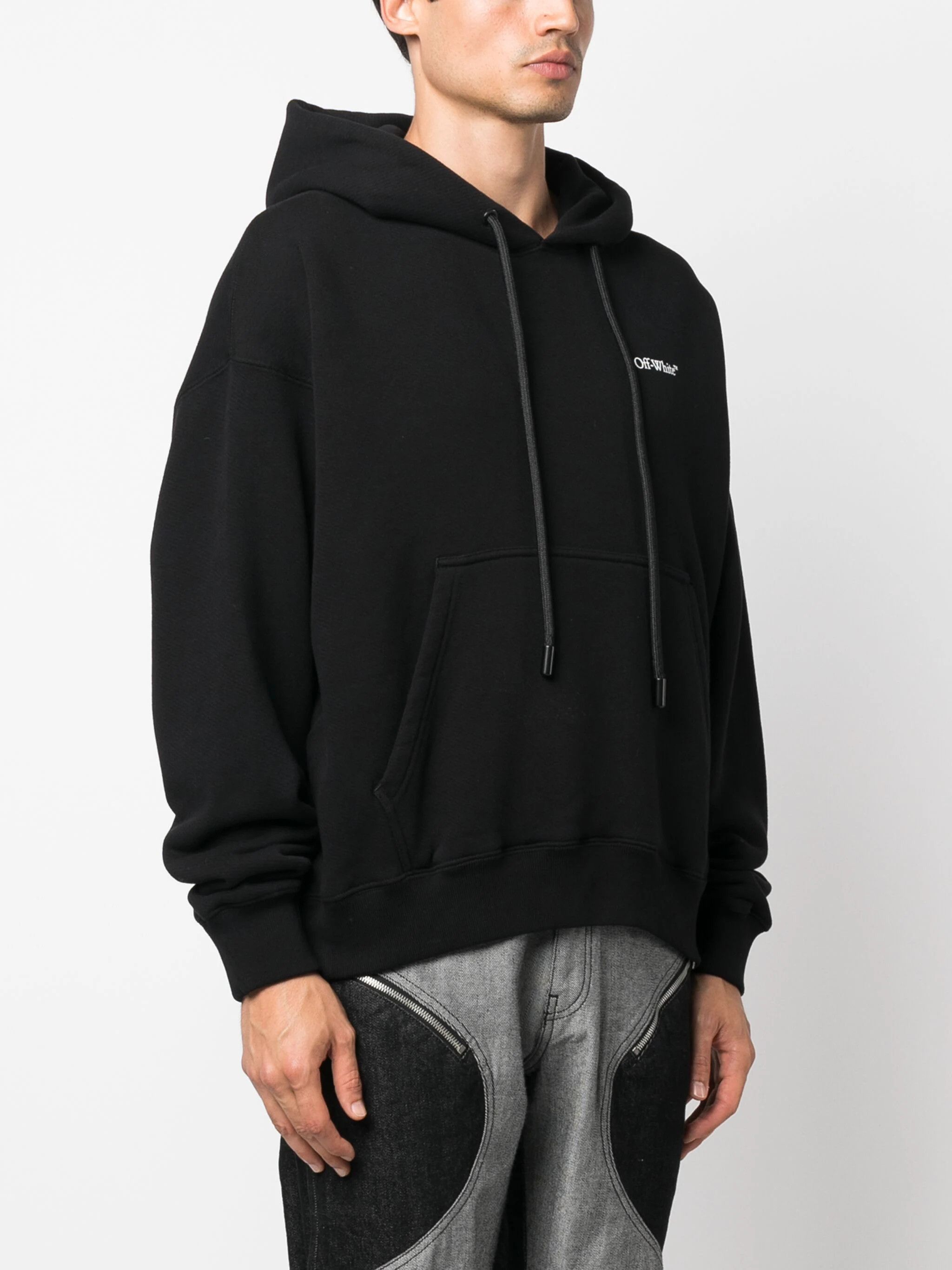 Off-White o1w1db10824 Lunar Arrow Skate Hoodie in Black Size US XL / EU 56 / 4 - 3 Thumbnail