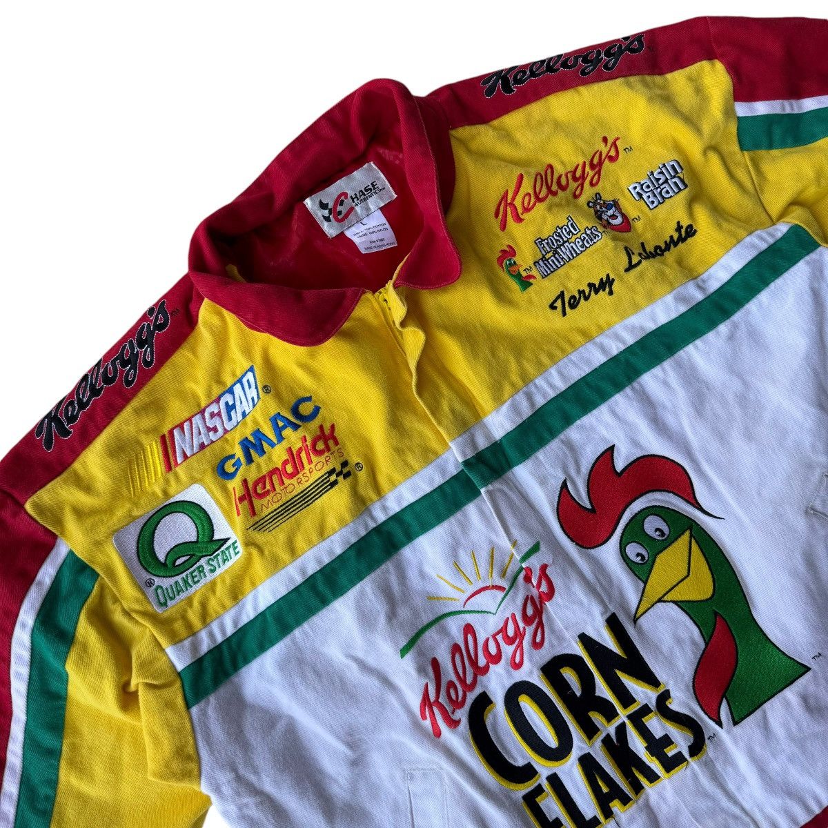 NASCAR × Vintage 90s RACING JACKET TERRY LABONTE KELLOGGS CEREAL NASCAR Size US L / EU 52-54 / 3 - 10 Thumbnail