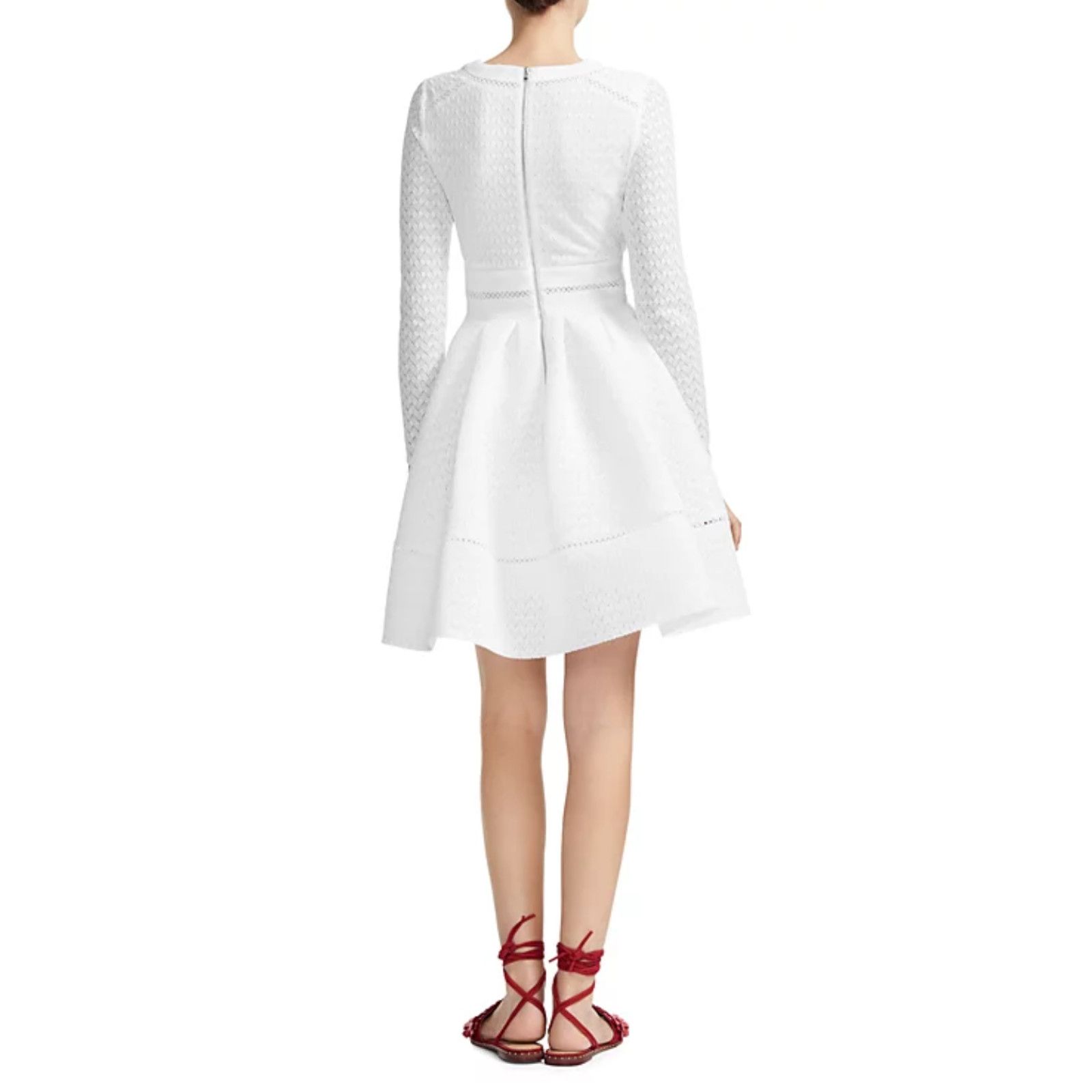 Maje Maje Women Rossignol Fit and Flare Mini Dress White 3/8US Size M / US 6-8 / IT 42-44 - 5 Thumbnail