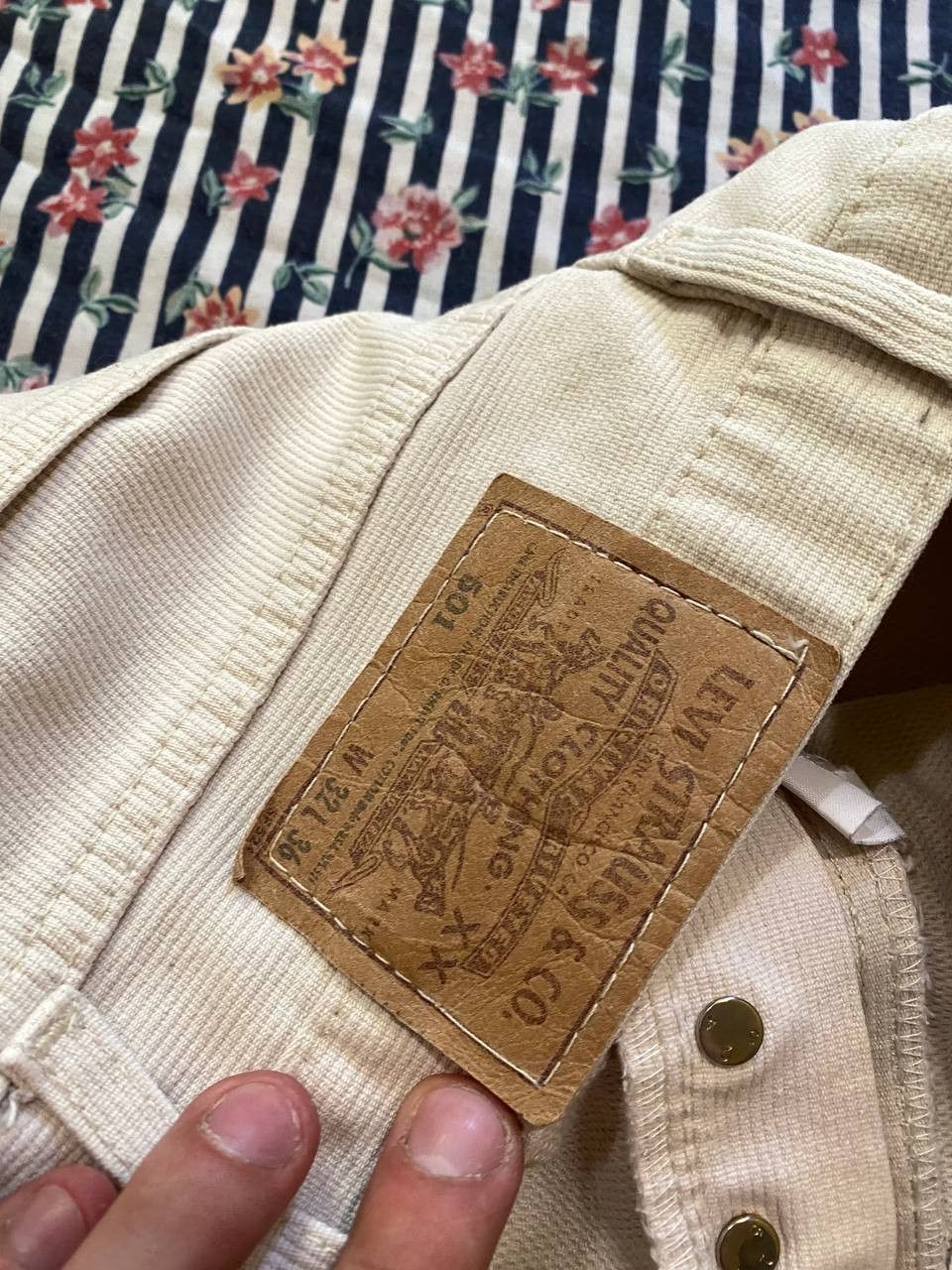 Levi's white vintage Levi's 501 jeans streetwear Y2K Size US 32 / EU 48 - 3 Thumbnail