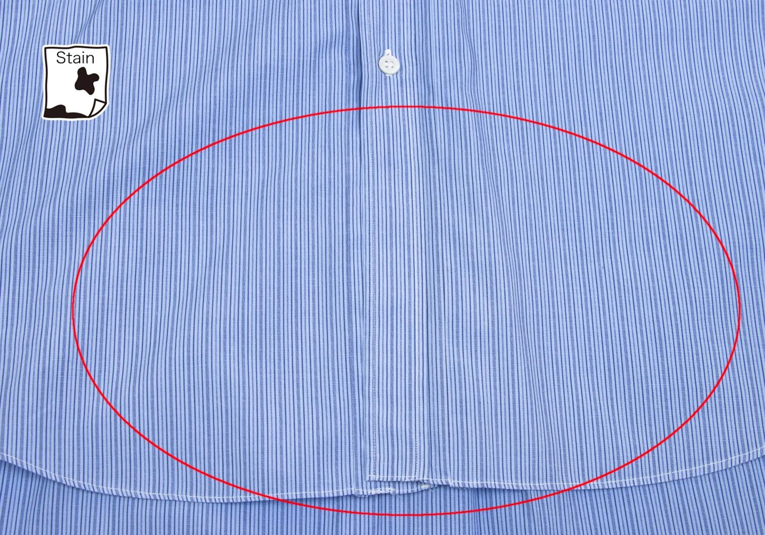 Comme des Garcons Homme Plus Cotton Stripe Shirt in Light Blue and Navy, Size M Size US M / EU 48-50 / 2 - 13 Thumbnail