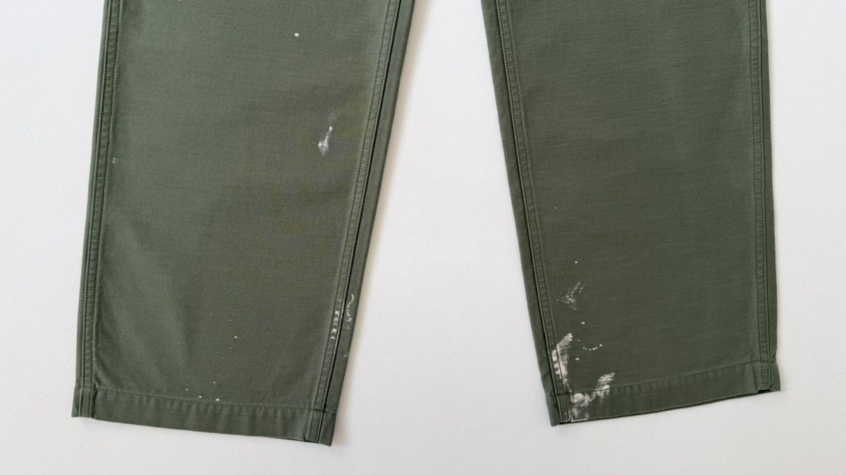 Auralee Washed Green ‘Bleached Baker Pants’ Size US 32 / EU 48 - 12 Thumbnail