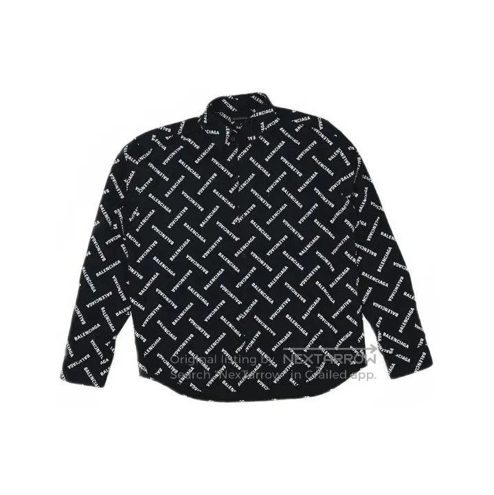Balenciaga Balenciaga Black Print Long Sleeve Shirt. Size US M / EU 48-50 / 2 - 2 Thumbnail