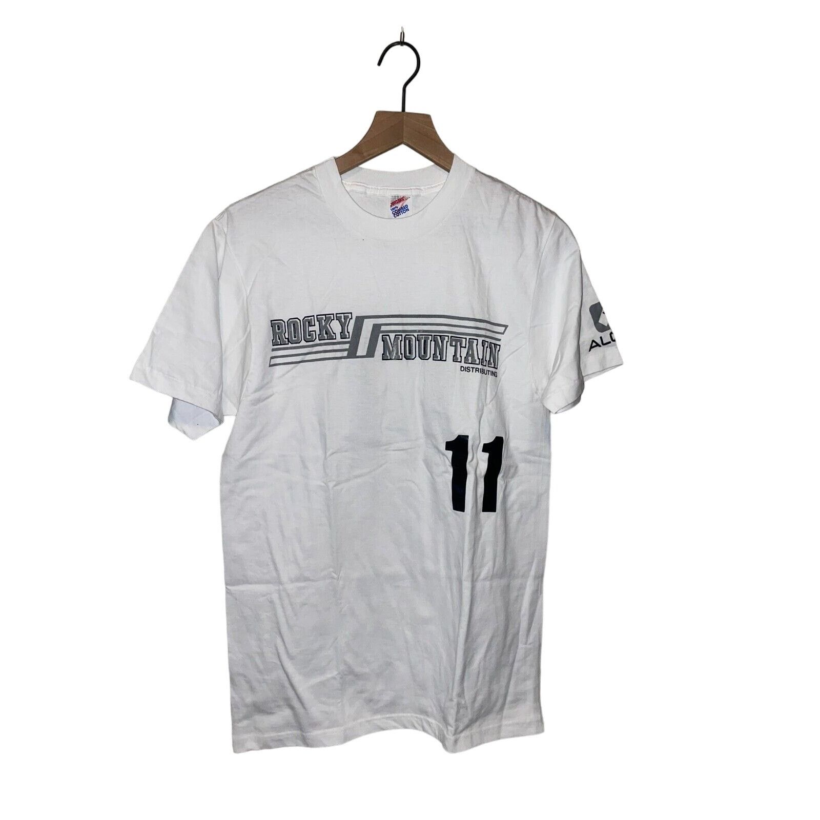Jerzees Vintage Rocky Mountain Shirt Distrubting White Tee VTG 90s M Size US M / EU 48-50 / 2 - 1 Thumbnail