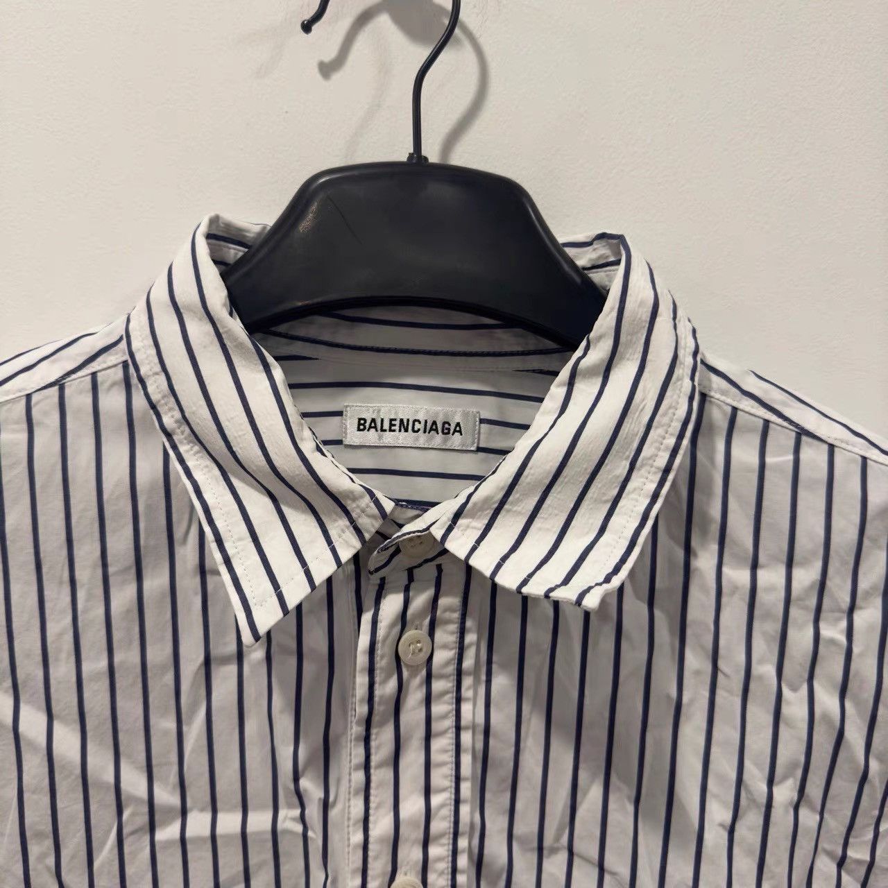 Balenciaga Balenciaga Striped Embroidered Deconstructed Shirt K28 Size XS / US 0-2 / IT 36-38 - 3 Thumbnail