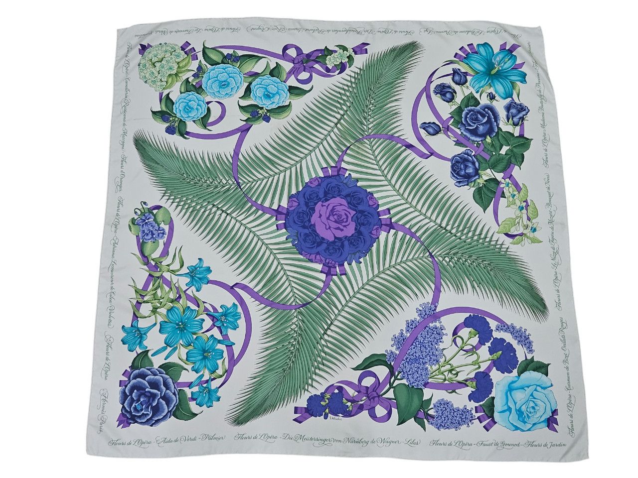 Hermes Hermes Carre Fleurs de L'Opera Silk Scarf Size ONE SIZE - 1 Thumbnail