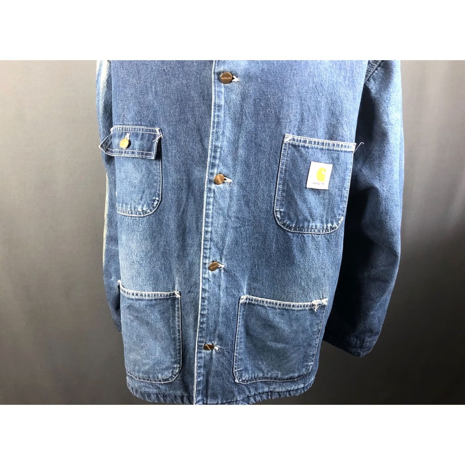 Carhartt VINTAGE Carhartt Jacket Mens One Size Blue Denim Cotton Men Size US M / EU 48-50 / 2 - 6 Thumbnail