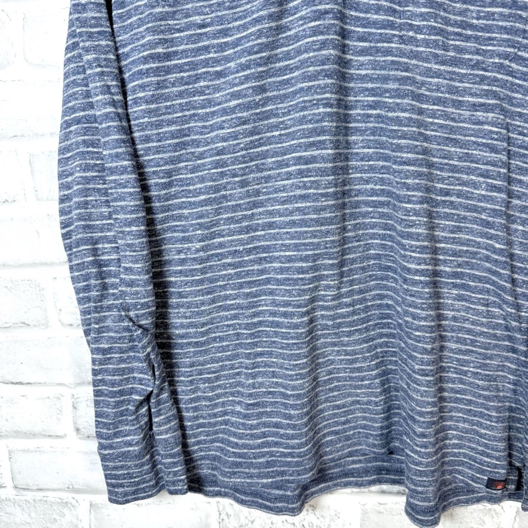 Faherty Faherty Polo Shirt Mens Size M Blue Striped Long Sleeve organic Cotton blend Pocket Size US M / EU 48-50 / 2 - 3 Thumbnail