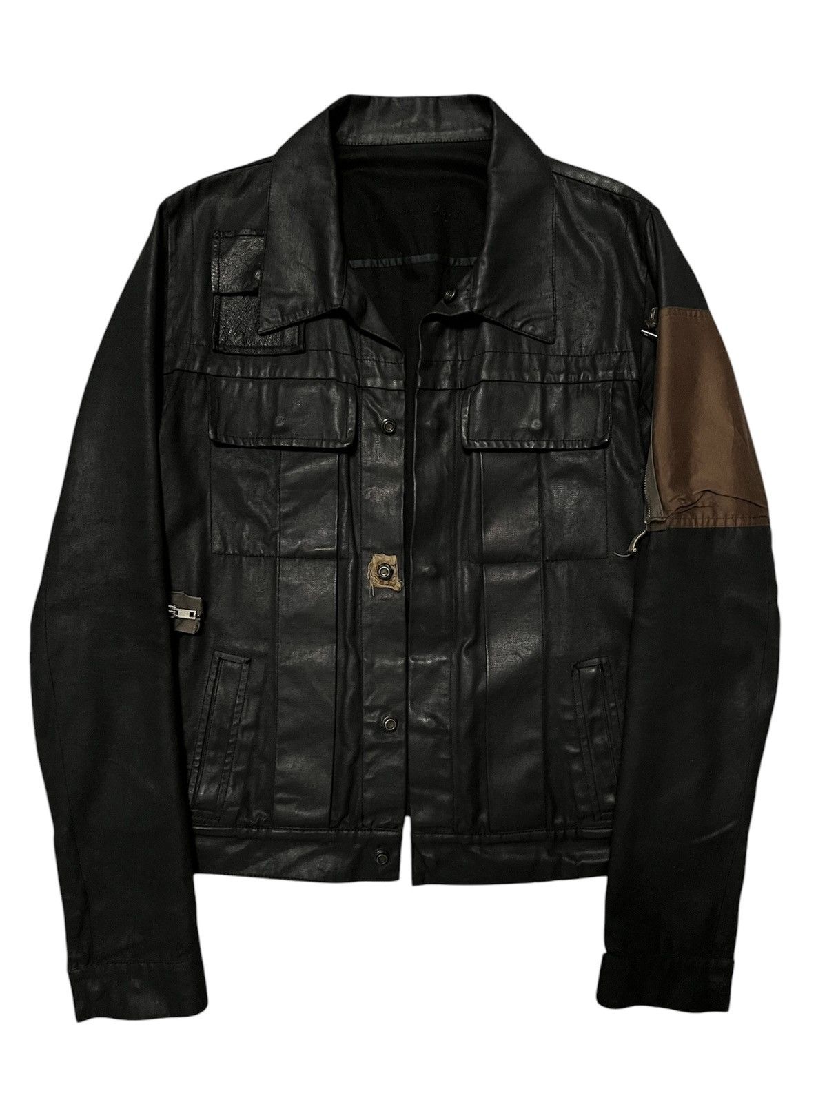Rick Owens Rick Owens SS03 Suckerball Waxed Denim Cargo Jacket Size US S / EU 44-46 / 1 - 1 Thumbnail