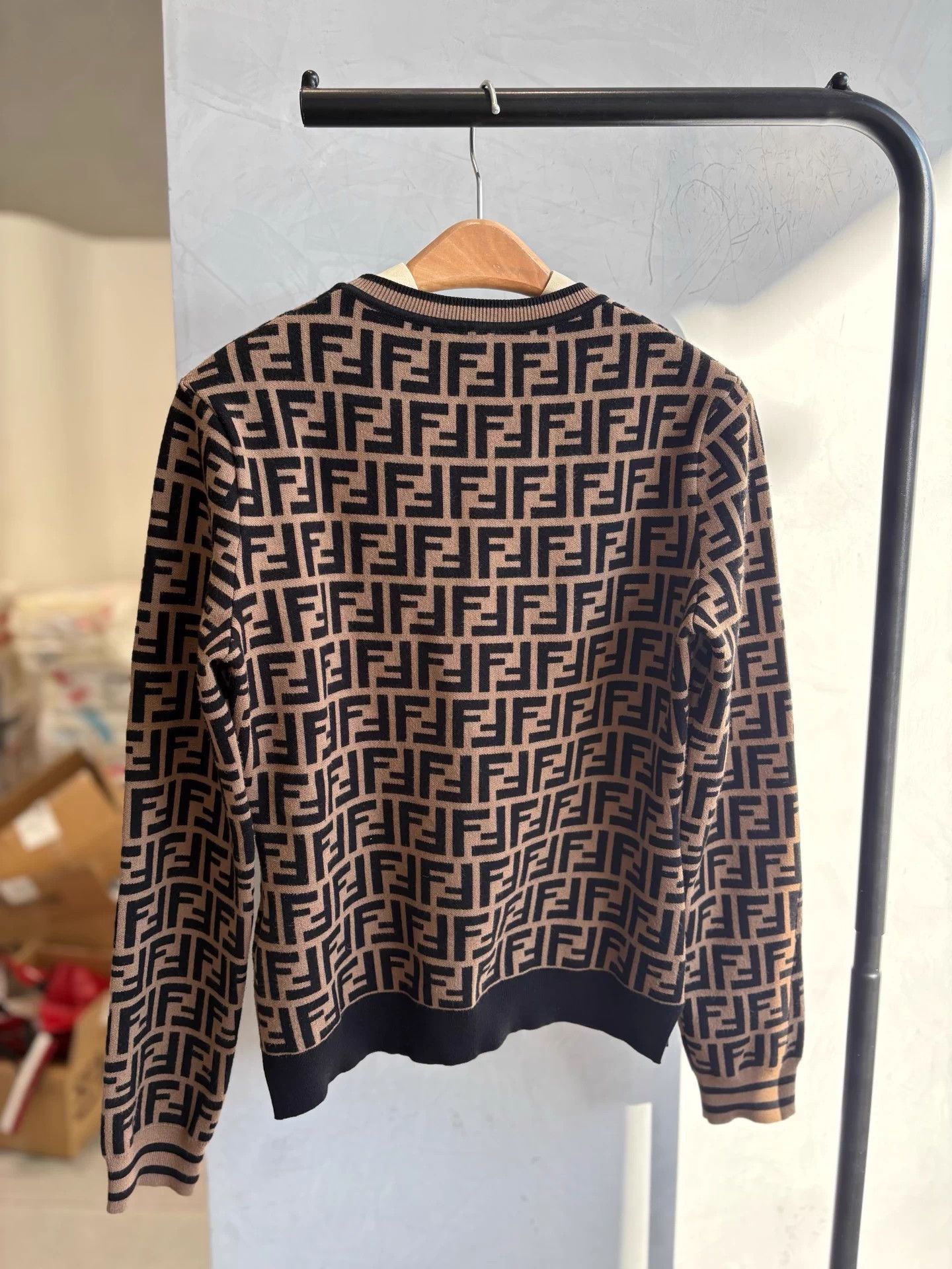 Fendi Fendi Classic All Over Logo Longsleeve Top 42 Size M / US 6-8 / IT 42-44 - 3 Thumbnail