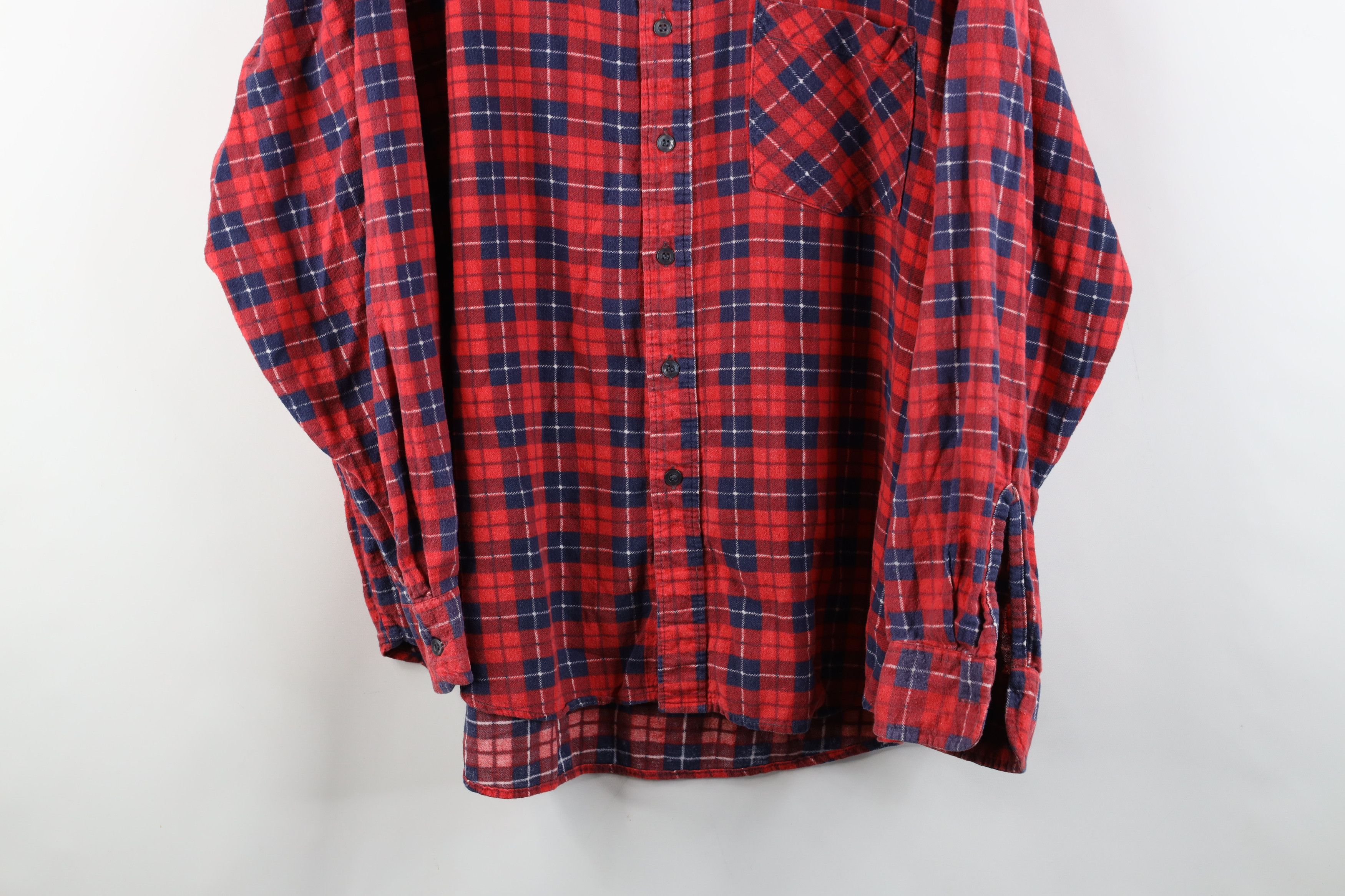 Vintage Vintage 70s Streetwear Collared Button Shirt Red Plaid Size US XL / EU 56 / 4 - 3 Thumbnail
