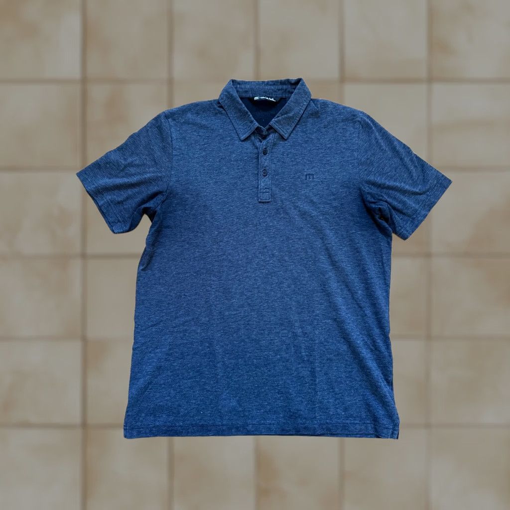 TravisMathew Travis Mathew Polo Shirt Mens L Gray Pima Cotton Blend Golf Logo Shirt Size US L / EU 52-54 / 3 - 1 Thumbnail