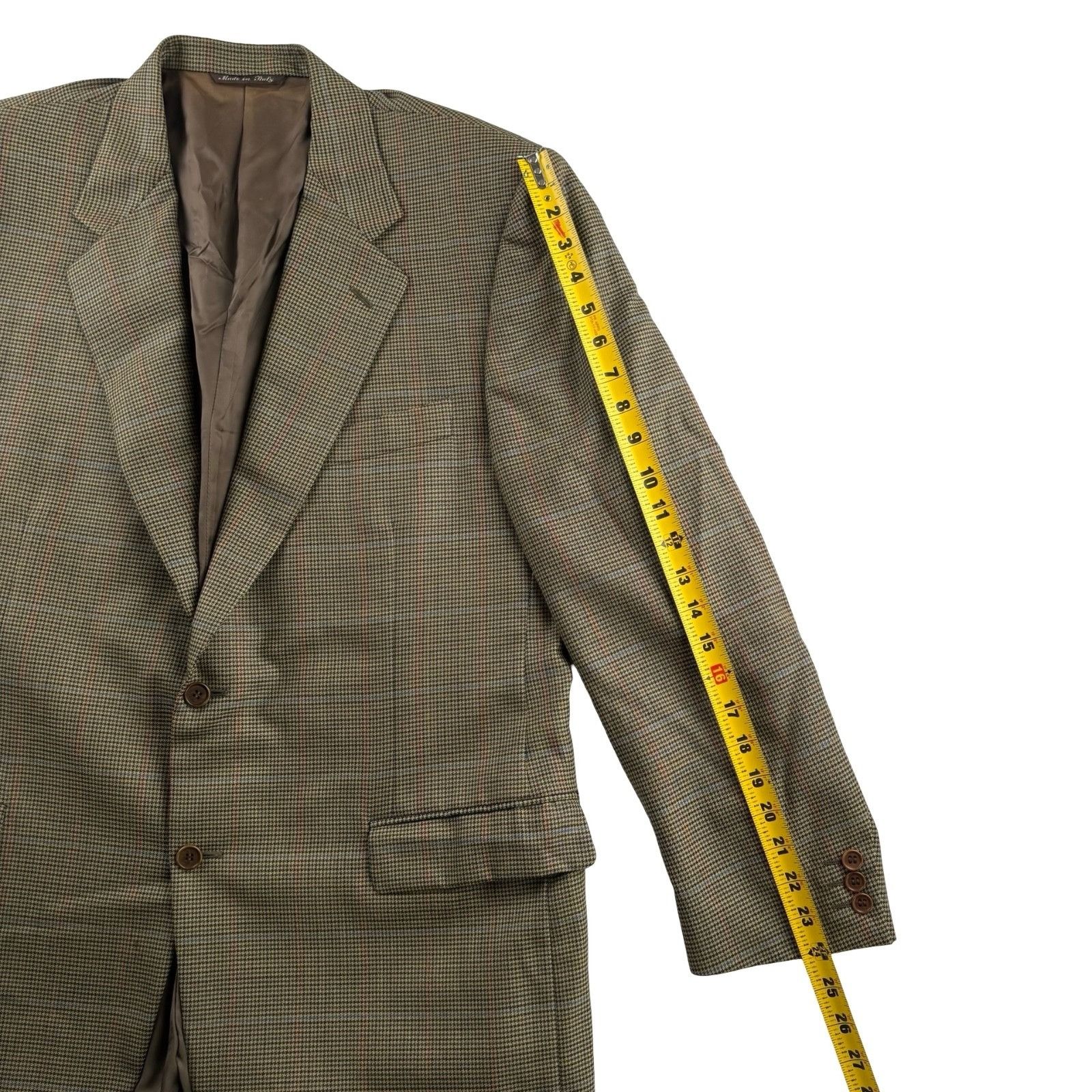 Canali Canali Men’s 100% Wool Blazer Jacket Brown • Italy • 44R (US Size 44R - 7 Thumbnail