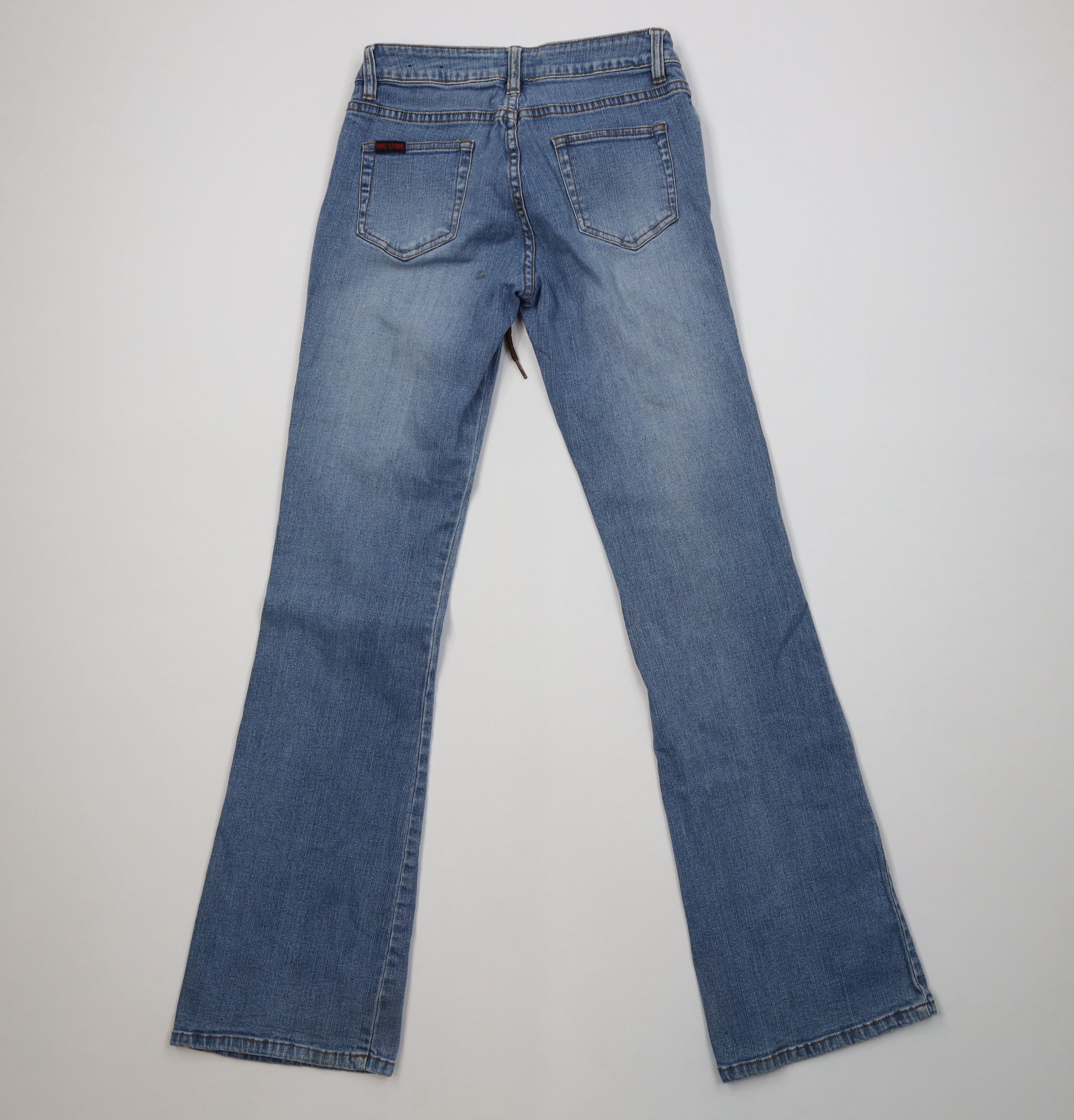 Vintage Vintage 90s Y2K Babydoll Tie Front Bella Flared Denim Jeans Size 26" / US 2 / IT 38 - 10 Thumbnail
