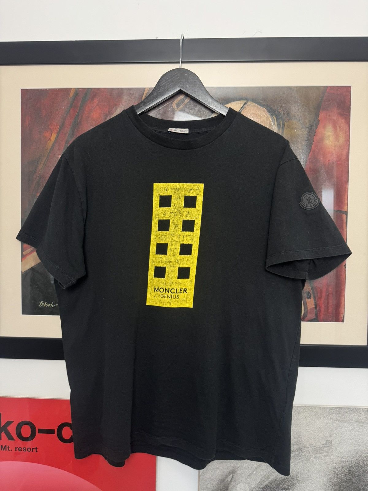 Moncler Moncler Genius Tee Rare Designer Black Yellow Taxi Logo 