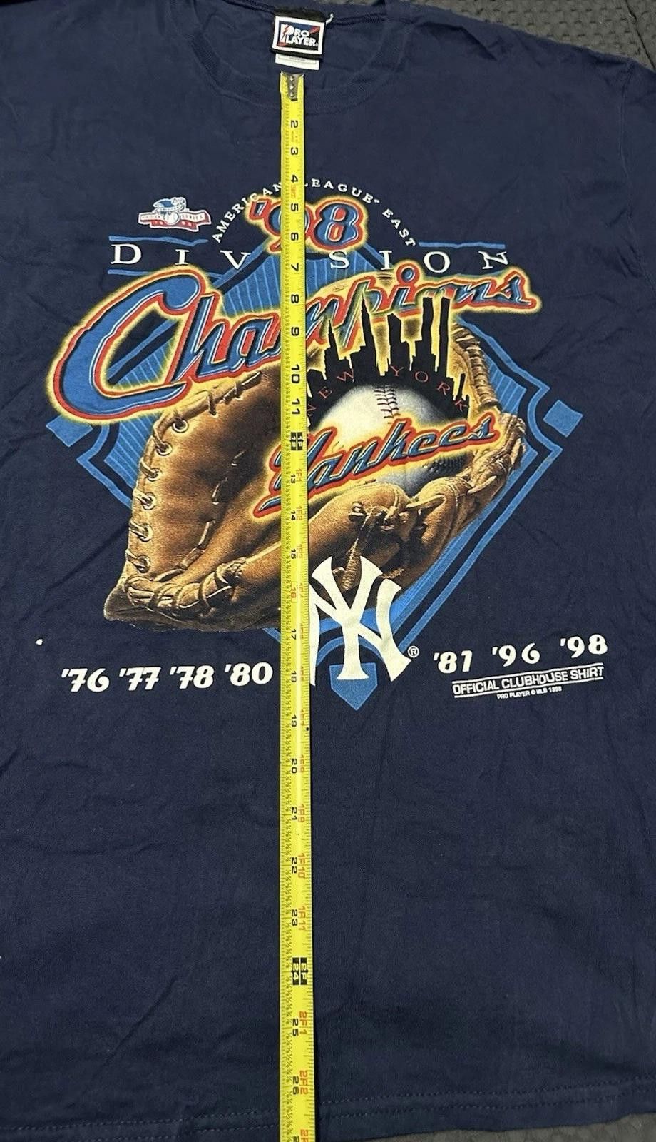 Pro Player Vintage MLB New York Yankees 98 AL East Champions T-Shirt XL Size ONE SIZE - 6 Thumbnail