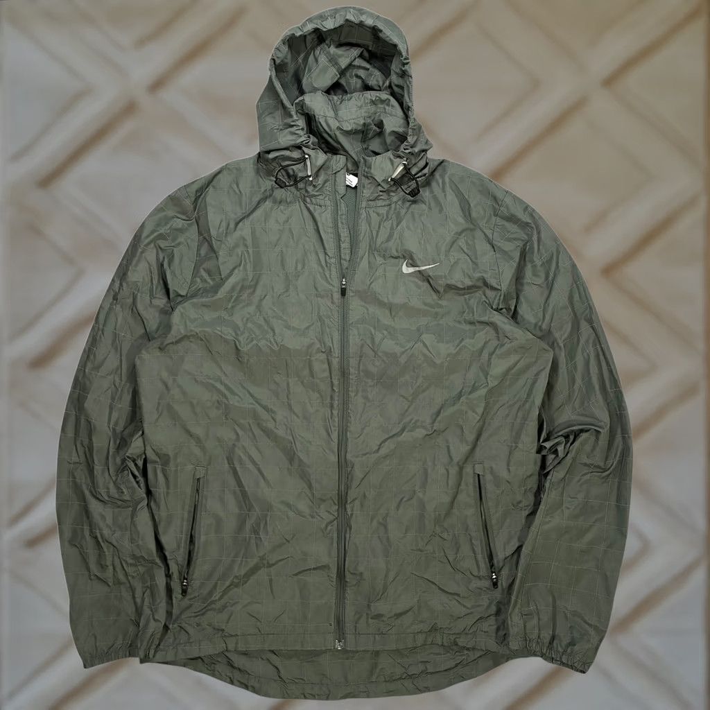 Nike Nike Mens Flicker Flash 3M Hurricane Jacket Medium Gray Light Weight Size US M / EU 48-50 / 2 - 1 Thumbnail