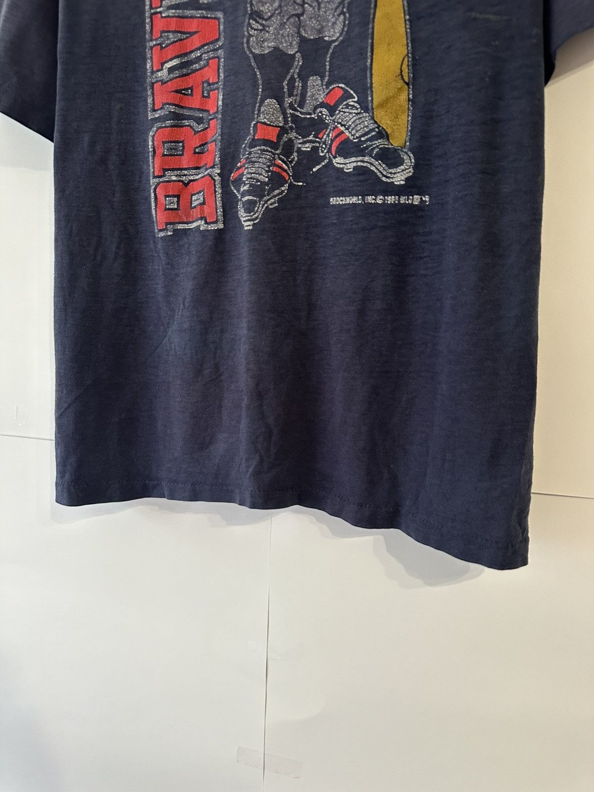 MLB × Vintage Atlanta Braves MLB Vintage 80's Rare Tee Shirt Made in USA Size US XL / EU 56 / 4 - 4 Thumbnail