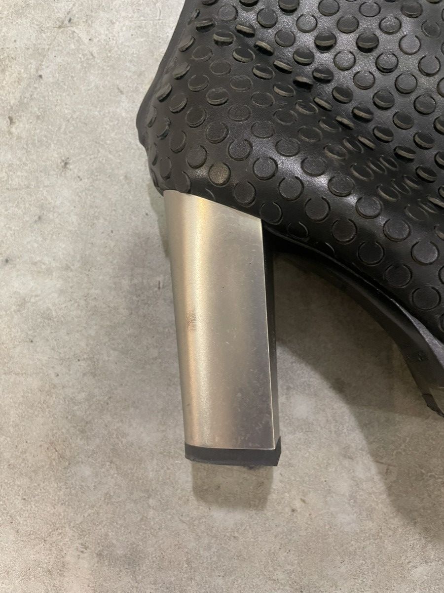 Helmut Lang FW24 Sample Helmut Lang Black Perforated Leather Ankle Boots Size US 10 / IT 40 - 4 Thumbnail