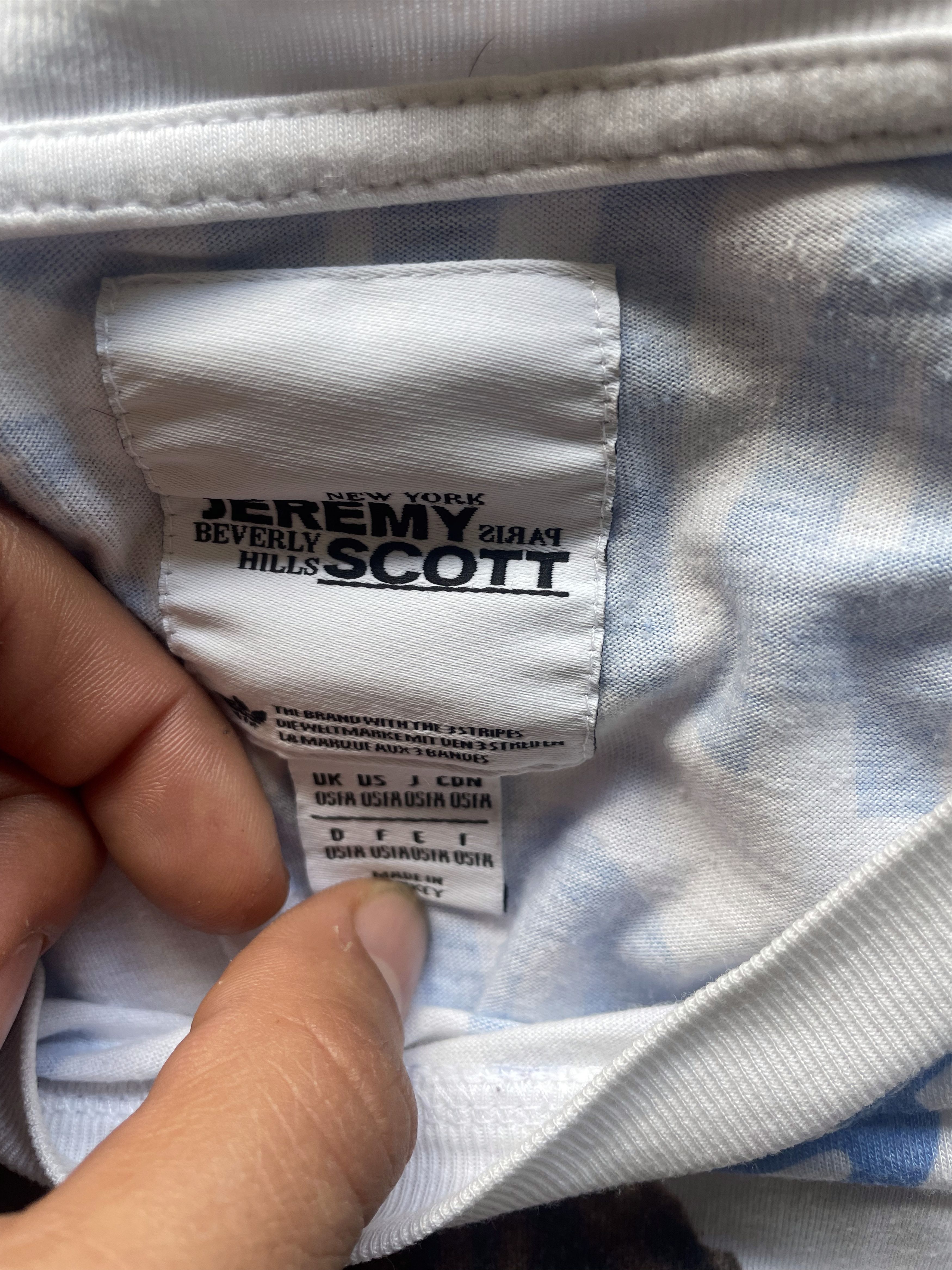 Adidas × Jeremy Scott Union Jack Oversized Tee Size US XL / EU 56 / 4 - 11 Thumbnail