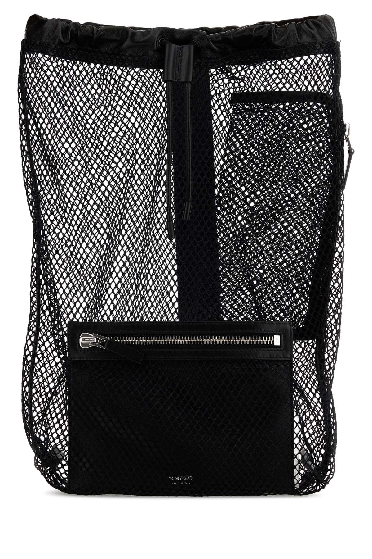Tom Ford Black Mesh Backpack Size ONE SIZE - 1 Thumbnail