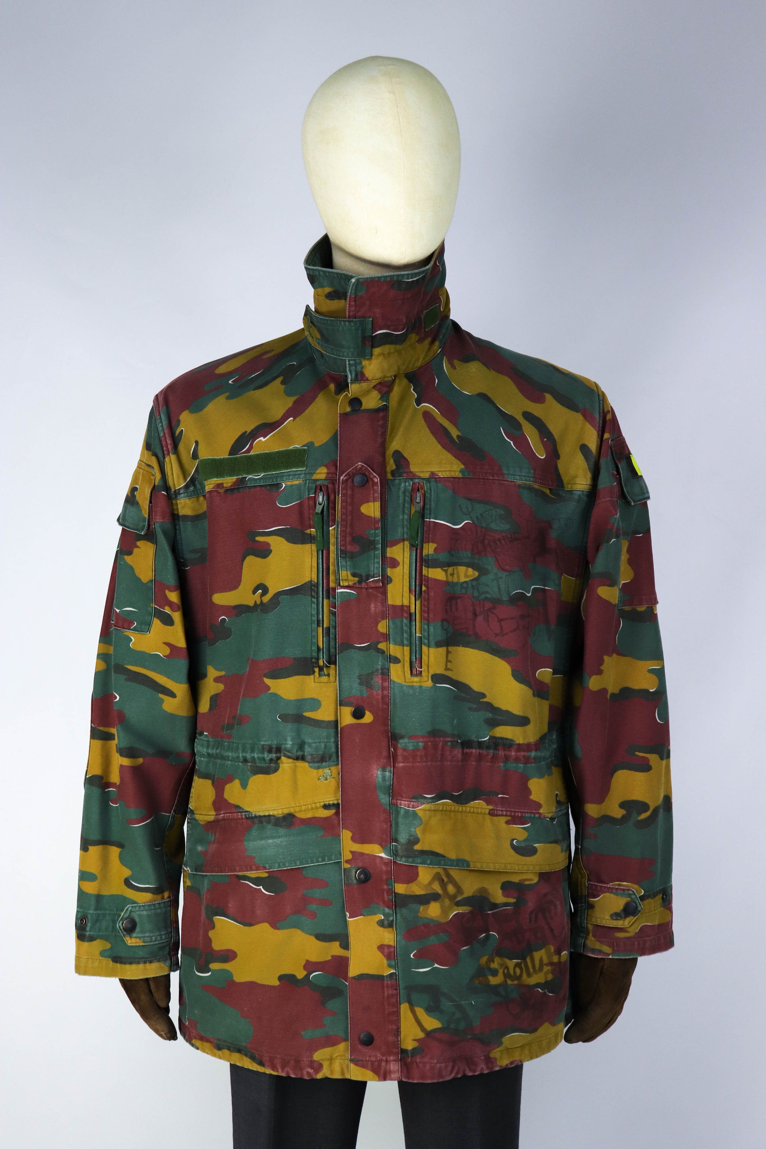 Vintage Vintage Belgian Army Multicolor Camo Military Field Jacket ...