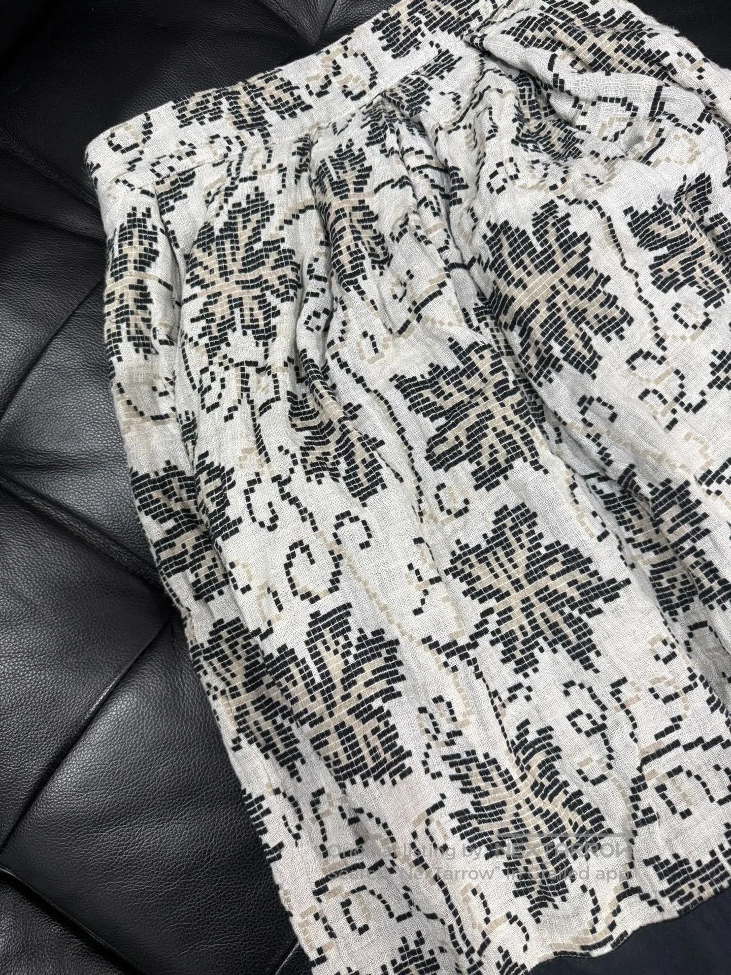 Dries Van Noten Dries Van Noten Knit Panel Thick Long Skirt. Size 35" - 2 Thumbnail