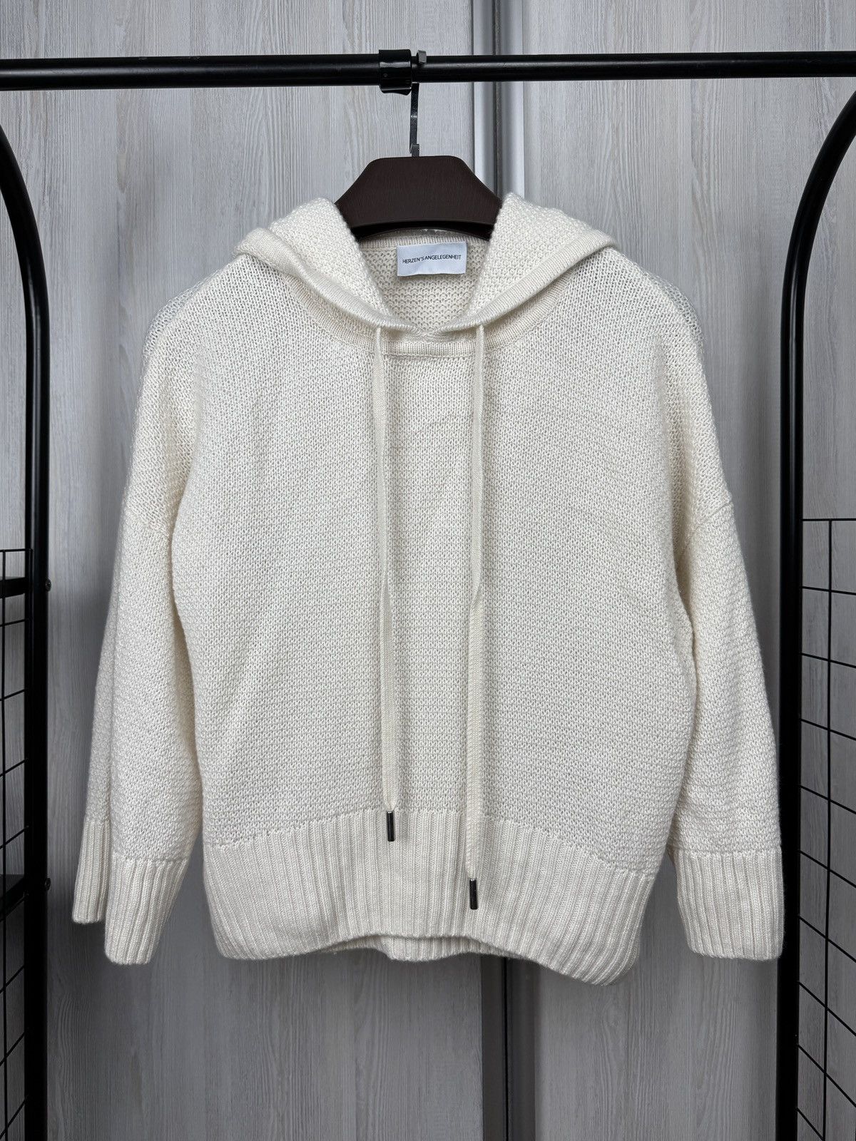 Designer herzen's angelegenheit wool cashmere oversize knitted hoodie Size XS / US 0-2 / IT 36-38 - 2 Thumbnail