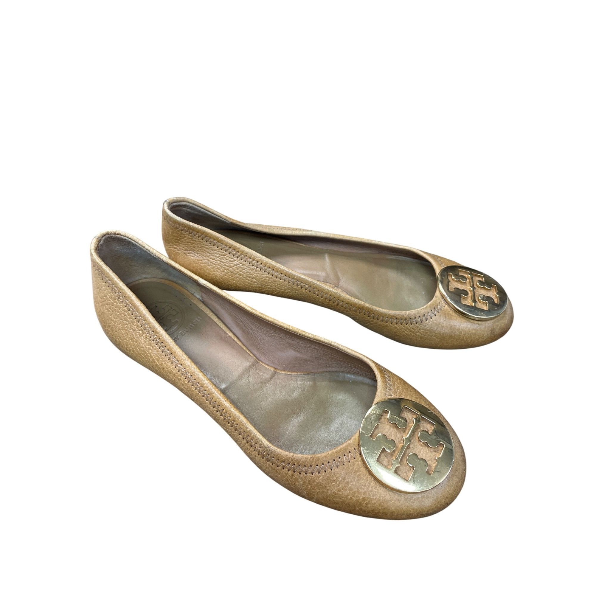 Tory Burch Tory Burch Womens Brown Leather Slip-On Flats Size 7M SKU 91 Size US 7 / IT 37 - 11 Thumbnail