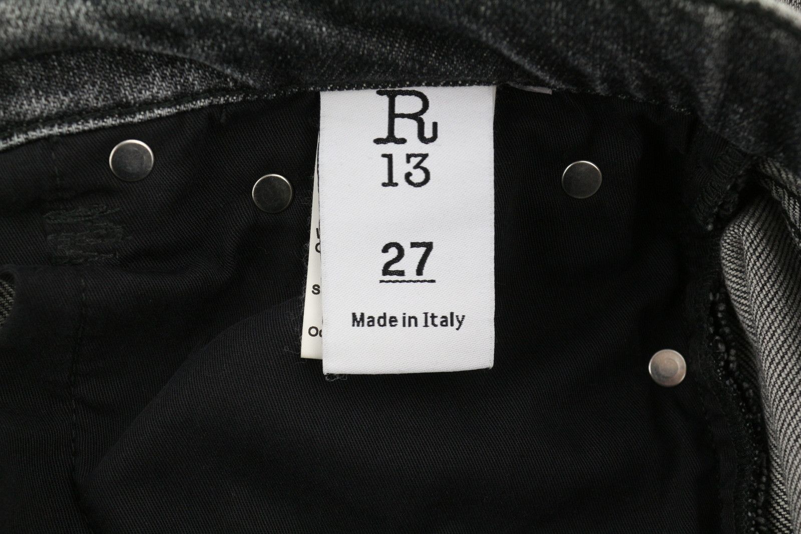 R13 JESSE 27 Vintage Grey Wide Drop Crotch Washed 85462 Size 27" / US 4 / IT 40 - 9 Thumbnail
