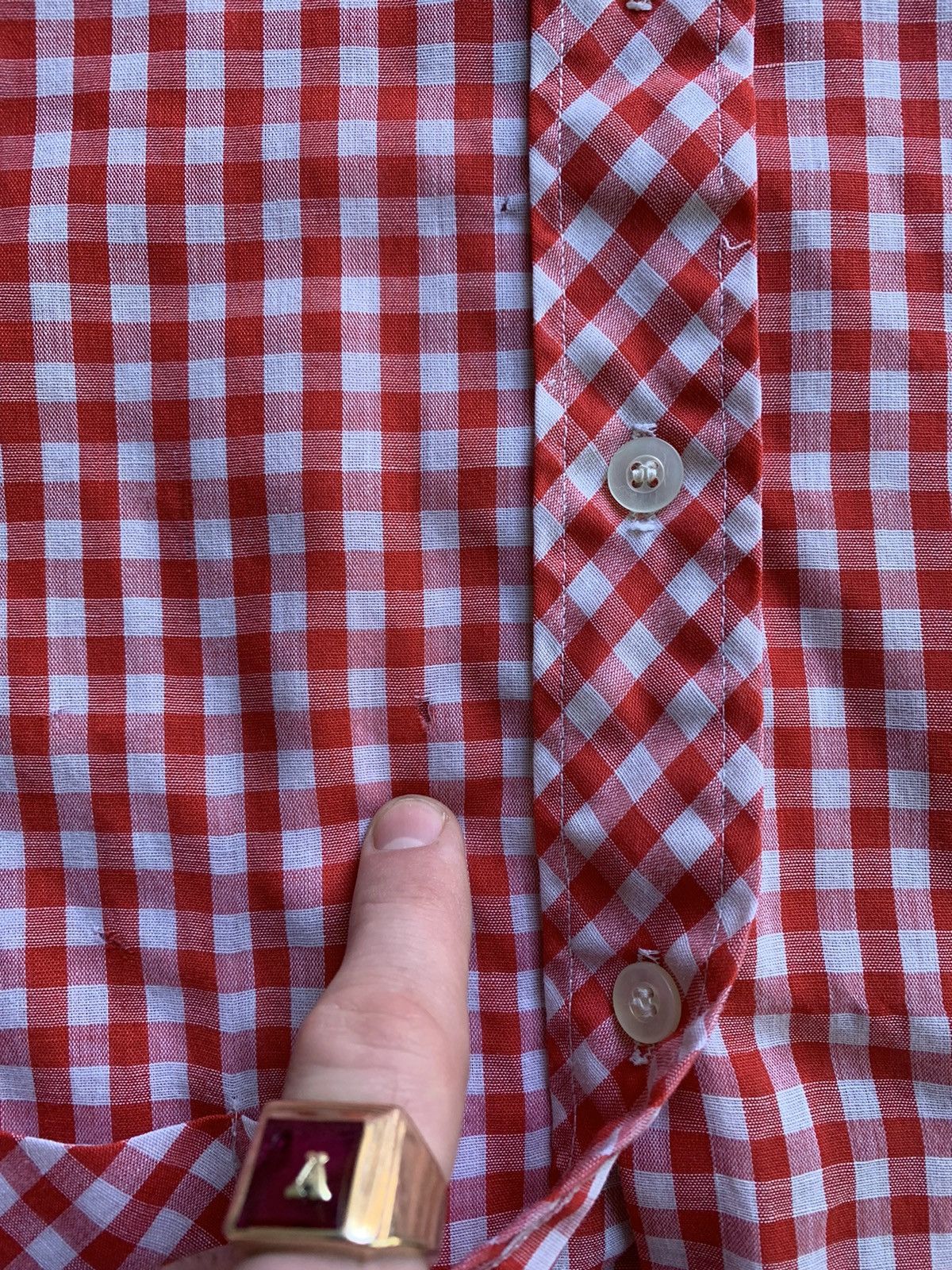 Other × Vintage True Vintage Picnic Checker Plaid Chore 1970s Hippie Boho Size XS / US 0-2 / IT 36-38 - 11 Thumbnail
