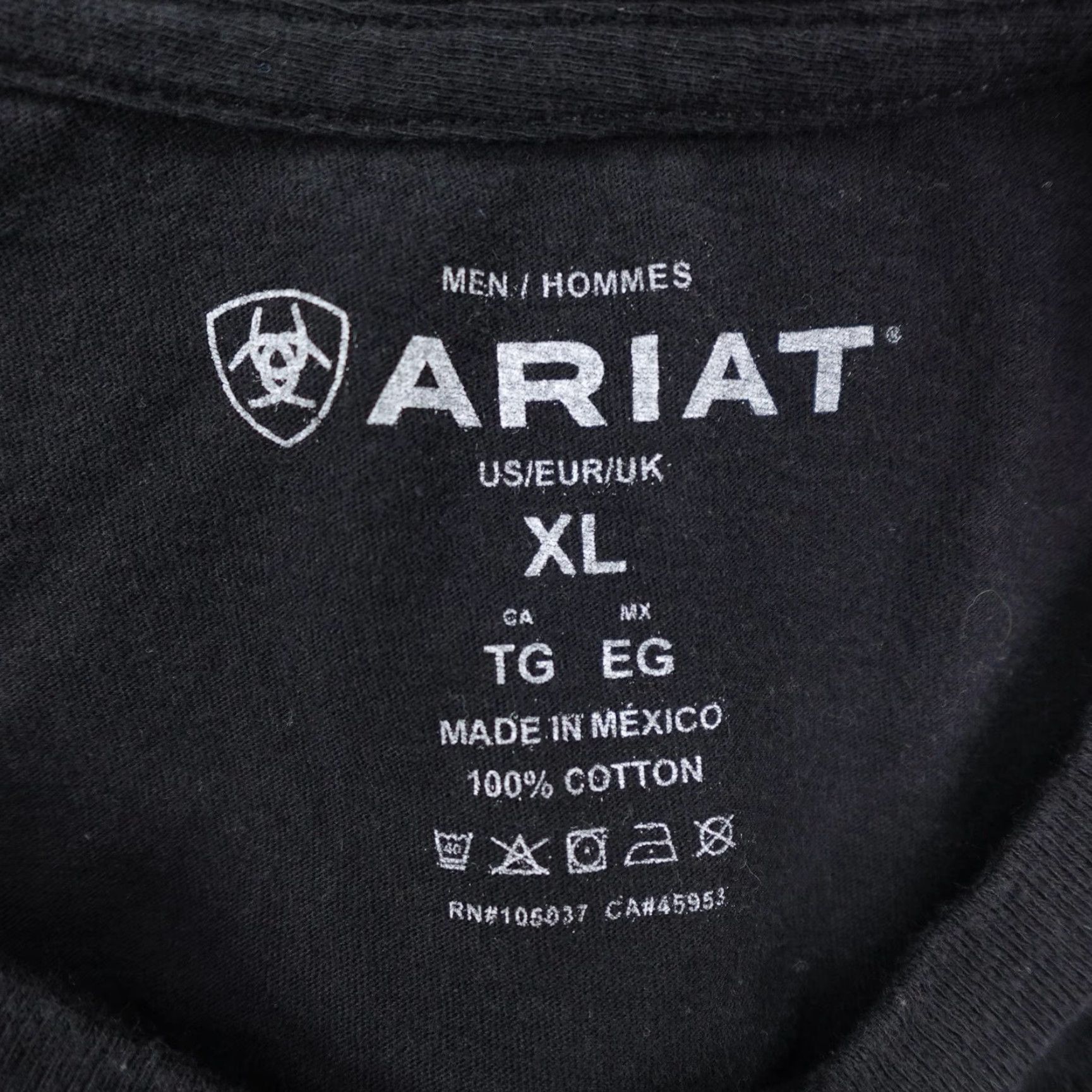 Ariat Ariat Shirt Mens XL Black Land Of The Free USA Eagle Western Cowboy Work Tee Size US XL / EU 56 / 4 - 7 Thumbnail