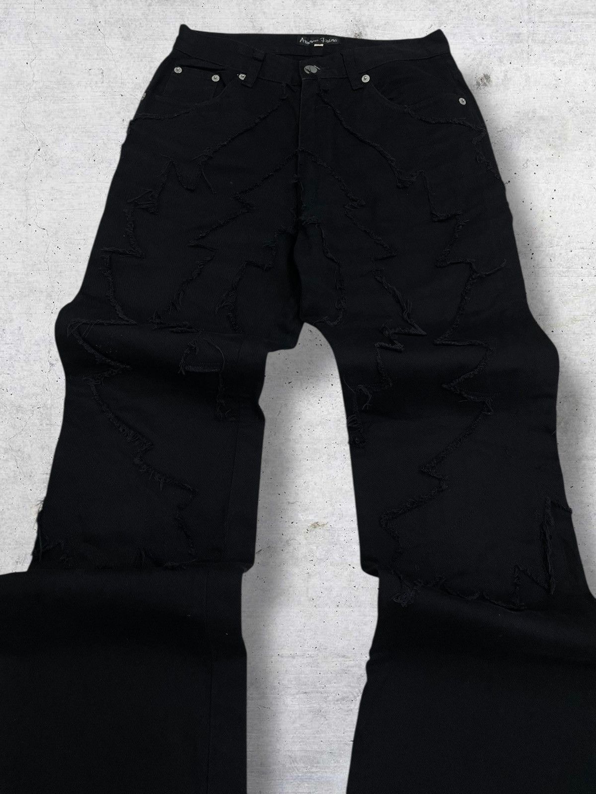 Tornado Mart VINTAGE AMORE PURE JAPAN 1990S RARE ZIGZAG AVANTGARDE DENIM Size US 27 - 4 Thumbnail