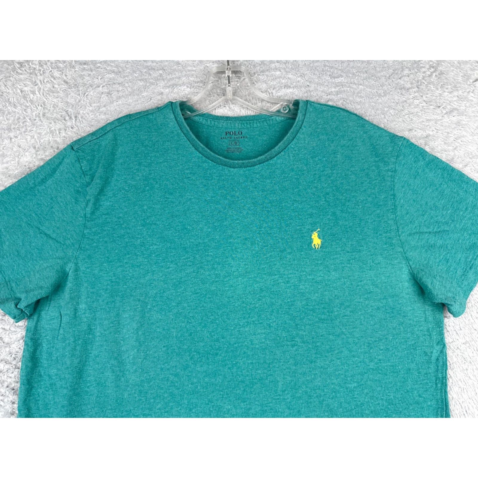 Ralph Lauren VINTAGE Polo Ralph Lauren Shirt Adult Large Blue Short Sleeve Crew Neck Cotton READ Size US L / EU 52-54 / 3 - 4 Thumbnail