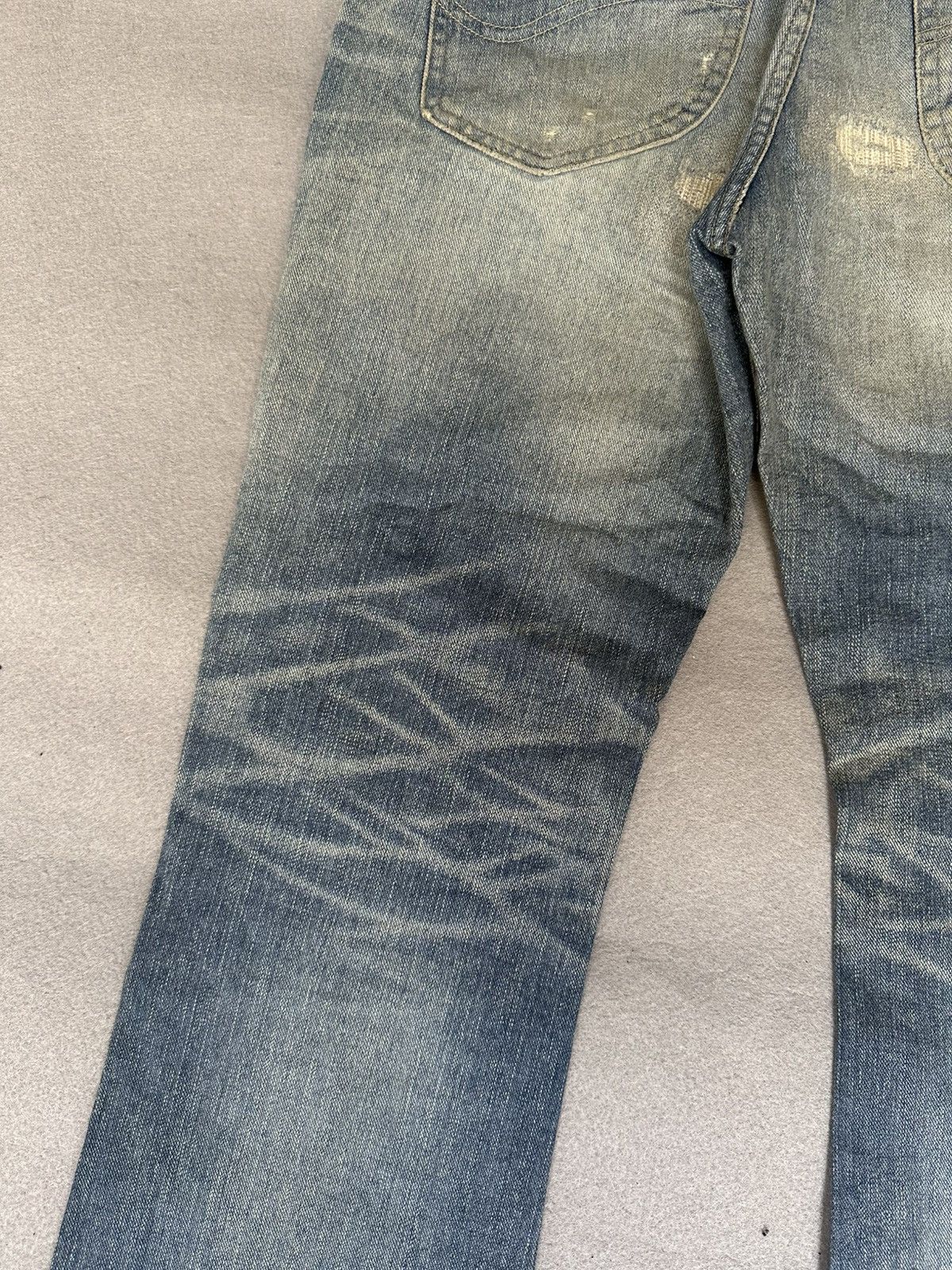Japanese Brand FLARE Lee Distressed Design Denim Size US 32 / EU 48 - 14 Thumbnail