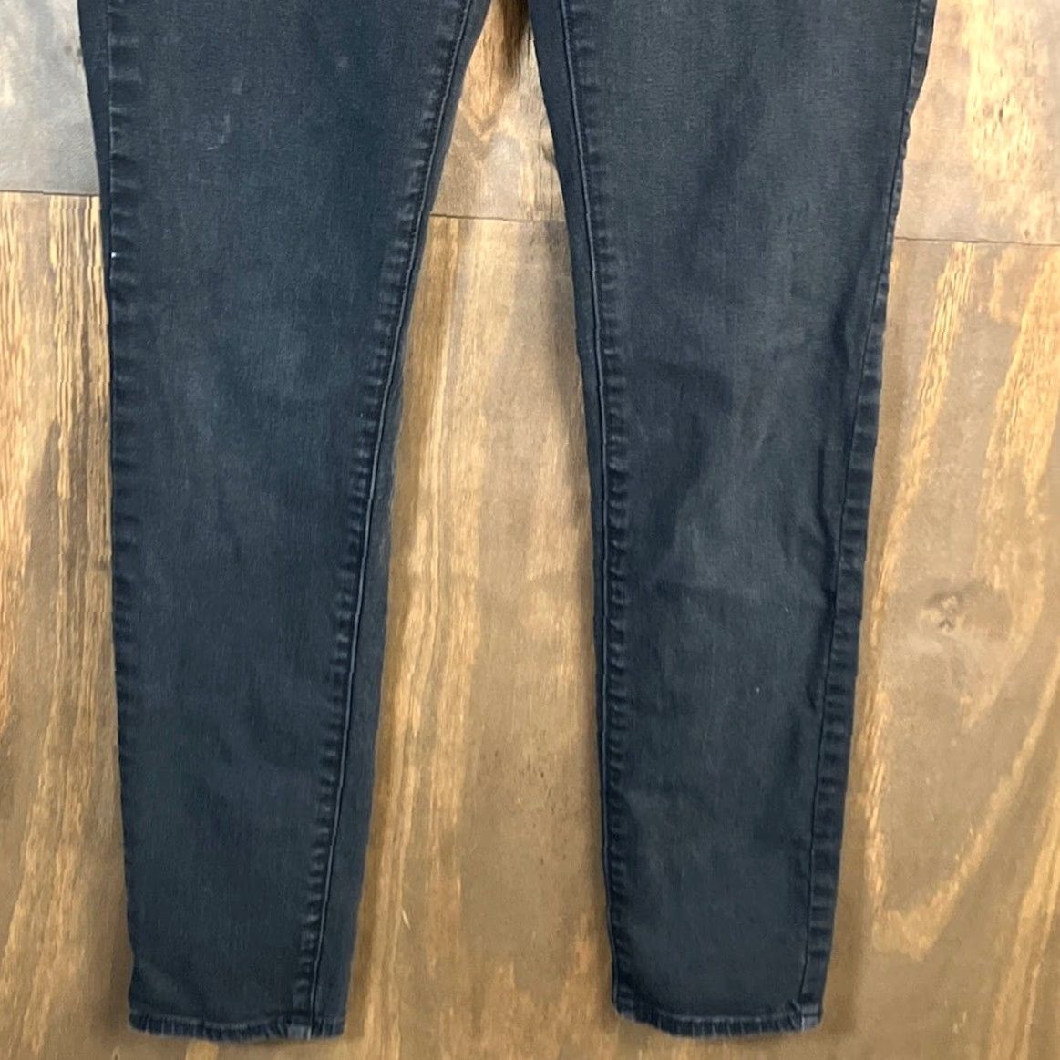 American Eagle Outfitters American Eagle Womens Pants Black Denim Low Rise Skinny Jegging Stretch 10 Size 32" / US 10 / IT 46 - 3 Thumbnail