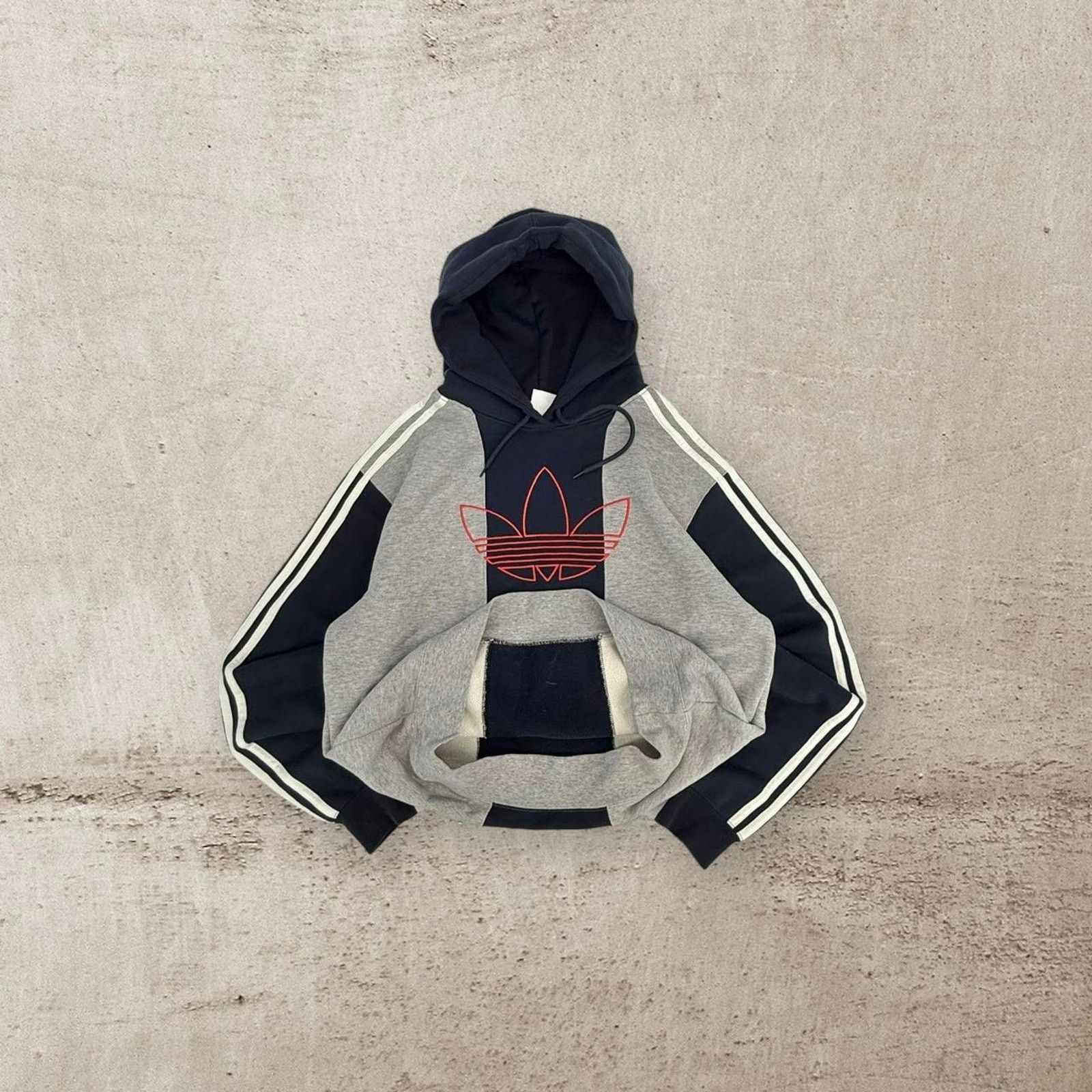 Adidas two tone hoodie sale