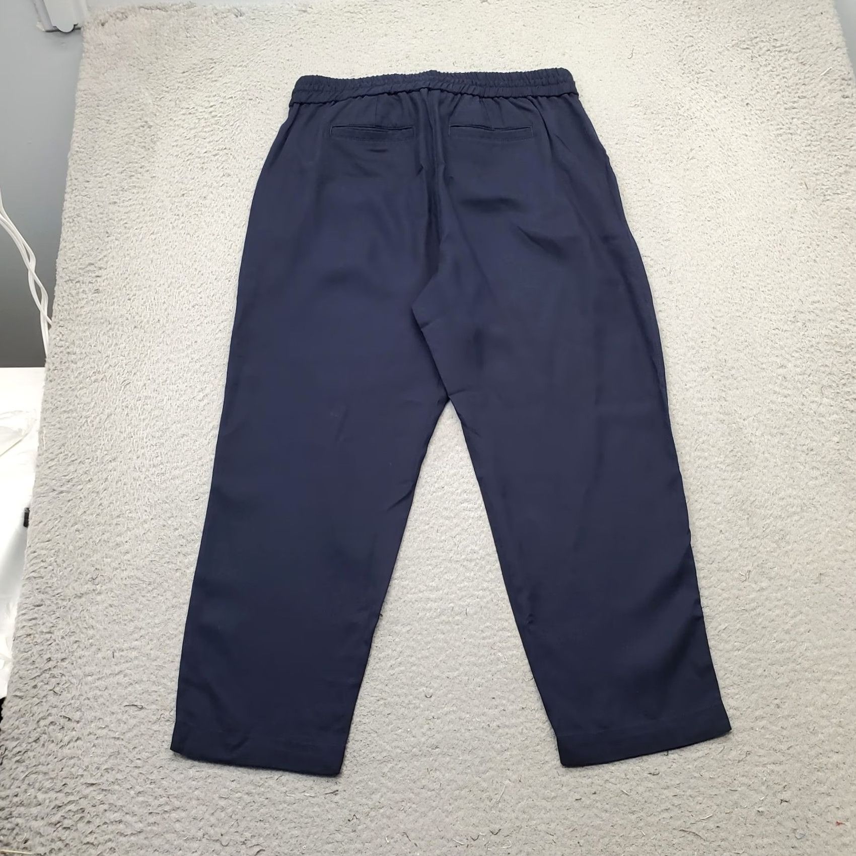 Talbots Talbots Ankle Pants Women 8P Navy Stretch Slash Pocket Elastic Waistband Pull On Pants Womens Size 8P Navy Stretch Slas h Pocket Elastic Waistband Size 30" / US 8 / IT 44 - 2 Thumbnail