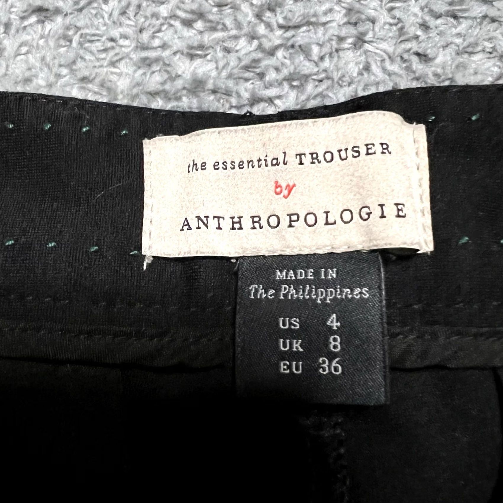 Anthropologie Anthropologie Pants Womens 4 Black 29x29 Mid Rise The Essential Trouser Chino Womens Size 27" / US 4 / IT 40 - 5 Thumbnail