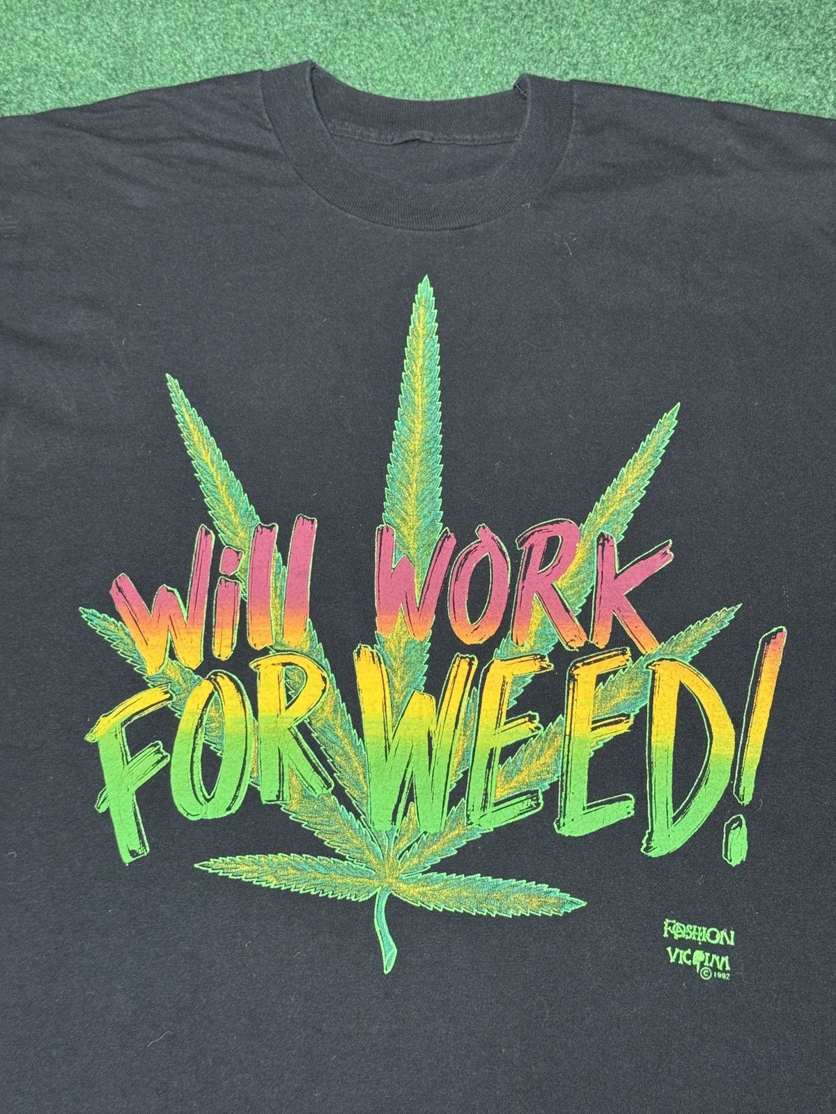 Fashion Victim 90s Fashion Victim Will Work For Weed Stoner RARE T Shirt Size US XL / EU 56 / 4 - 2 Thumbnail