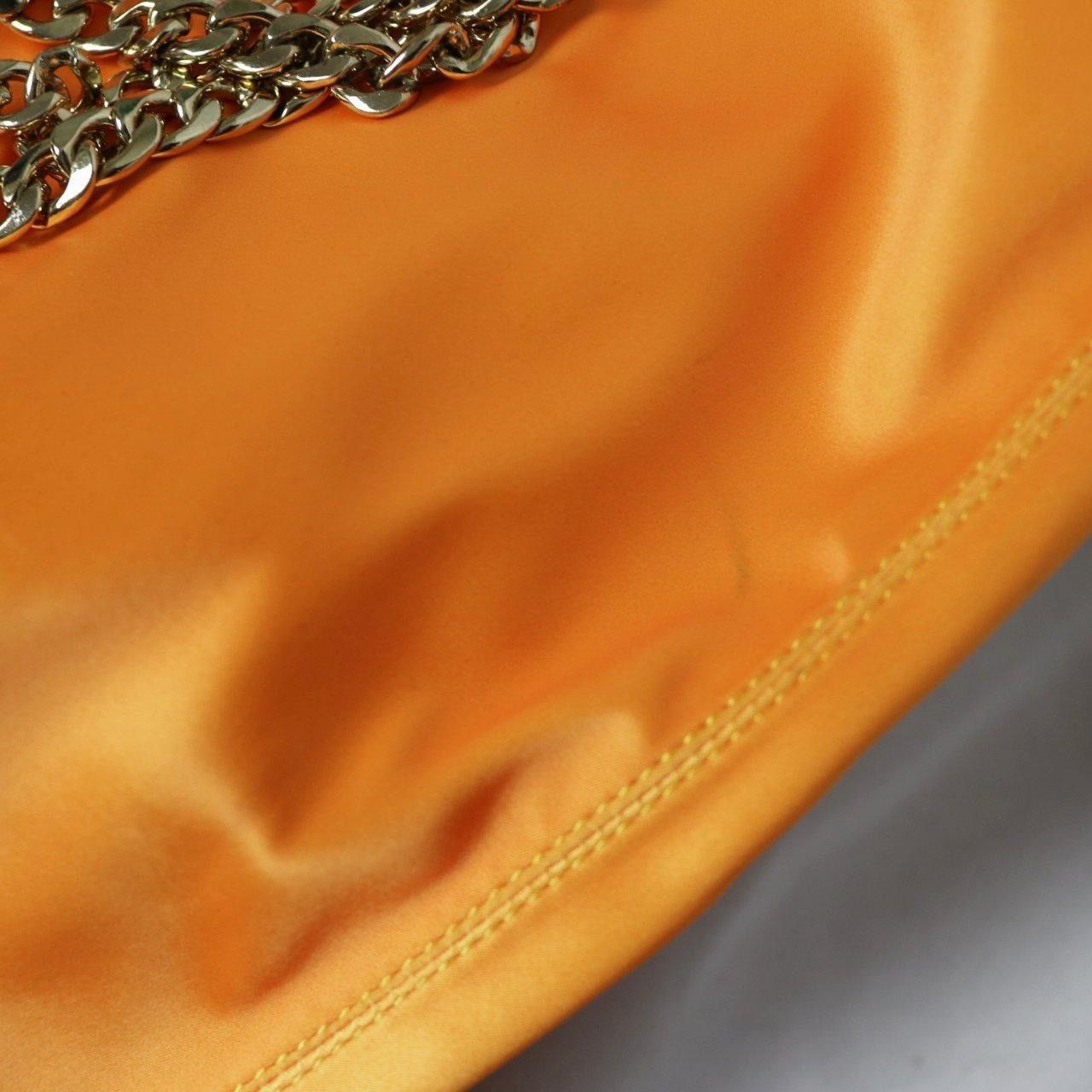 Poster Girl Poster Girl Orange Satin Gold Chain Over the Knee Sock Boots Size US 7 / IT 37 - 6 Thumbnail