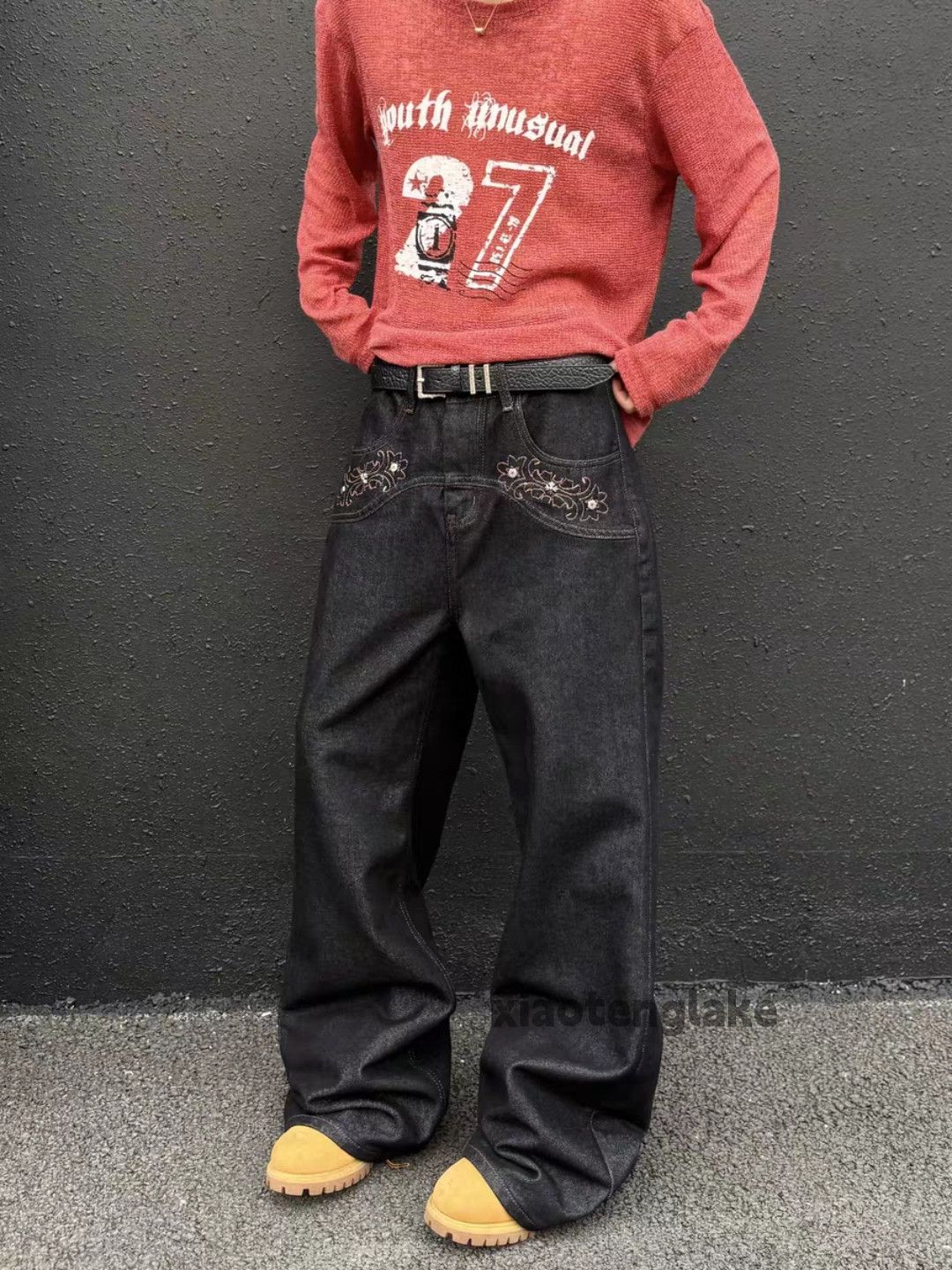 Jean xtl vintage wide Leg Balenciaga rickowens style jeans Size US 36 / EU 52 - 3 Thumbnail