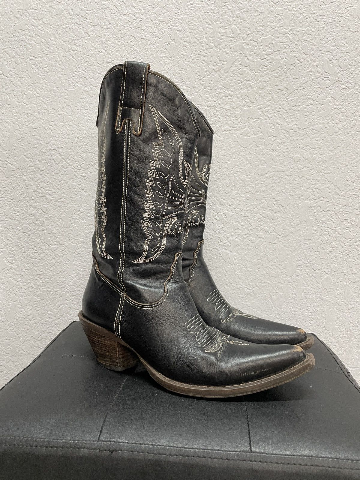 Cowboy Equipment Vintage Sendra Cowboy Leather Boots Western Shoes Size US 9 / IT 39 - 2 Thumbnail
