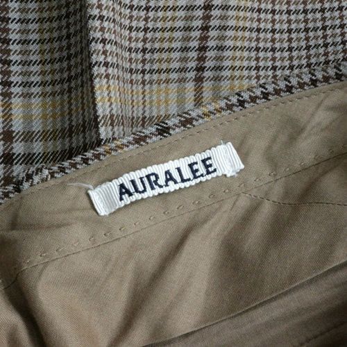 Auralee AURALEE 19AW WOOL SERGE CHECK NARROW SLACKS Beige 5 Size US 34 / EU 50 - 4 Thumbnail