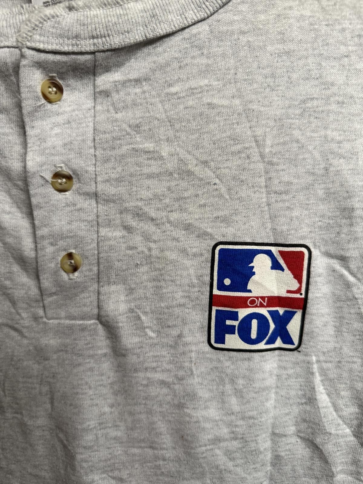 Designer MLB on FOX Henley T-shirt - Fox Sports Baseball Tee XL Size US XL / EU 56 / 4 - 3 Thumbnail