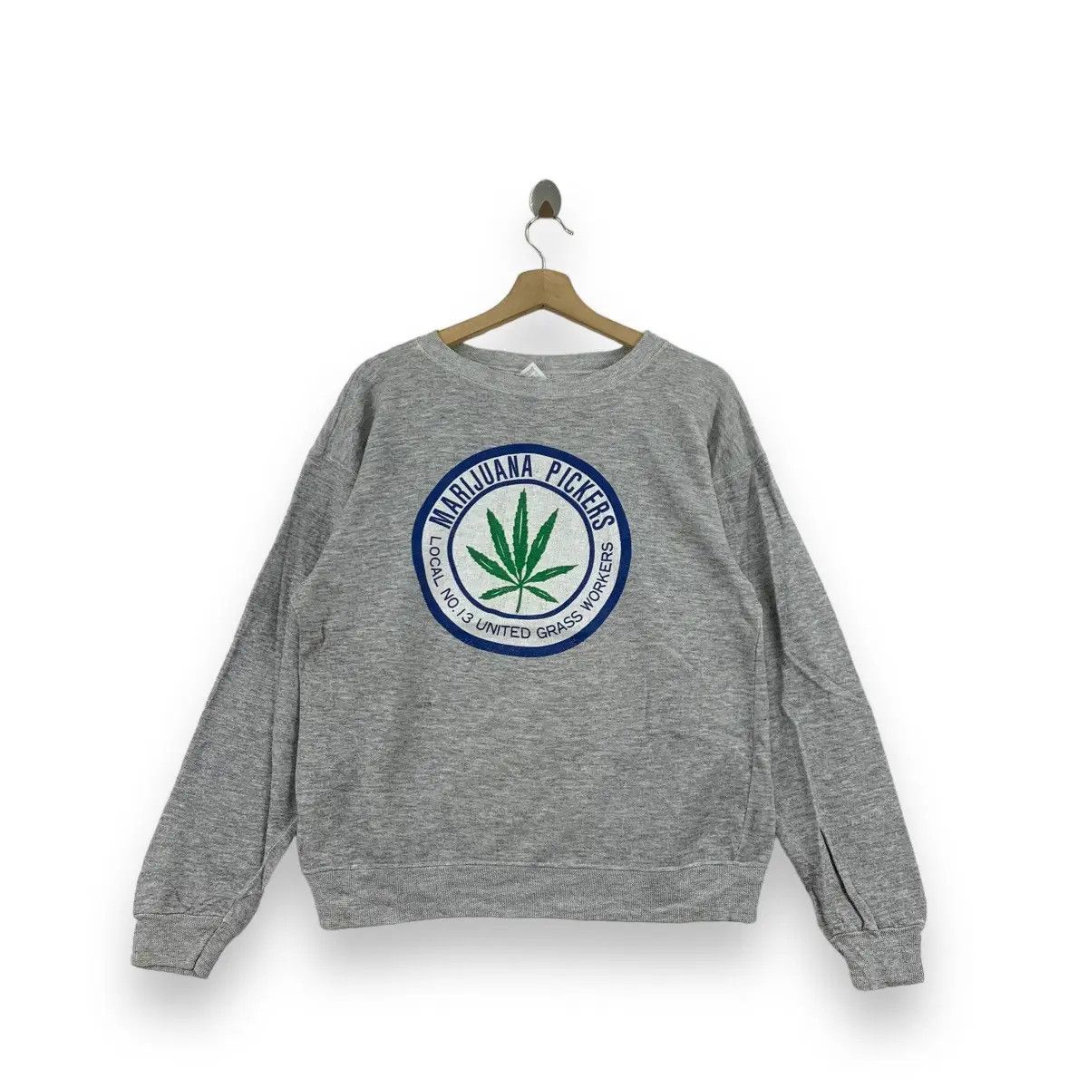 Vintage Vintage 80’ MARIJUANA PICKERS United Grass Sweatshirt Size US M / EU 48-50 / 2 - 1 Thumbnail