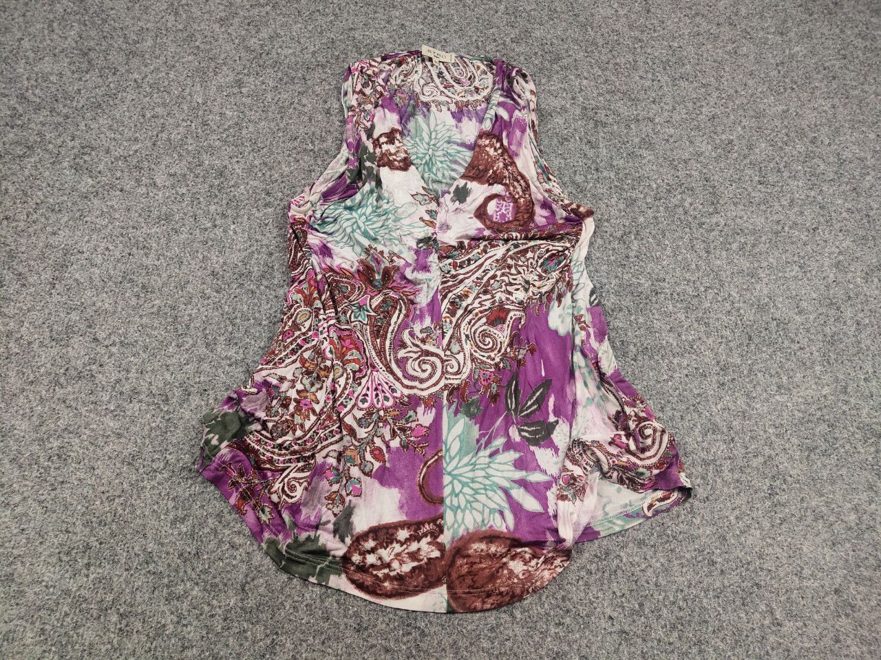 Etro Etro Milano Design Floral Art tops blouses Sleeveless Size L / US 10 / IT 46 - 3 Thumbnail