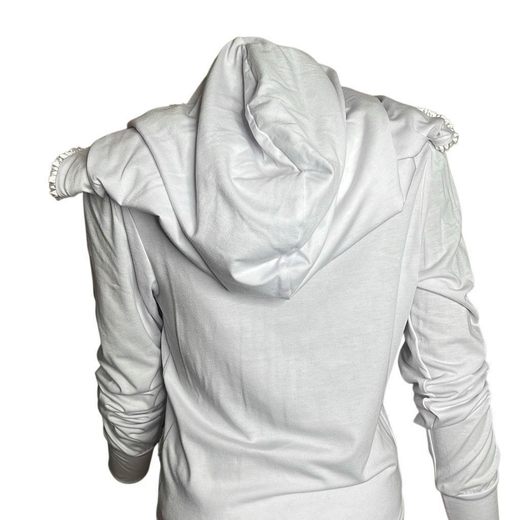 Psycho Bunny Beach Bunny Lounge Unzipped Hoodie Lace White Fitted (309) Size M / US 6-8 / IT 42-44 - 9 Thumbnail