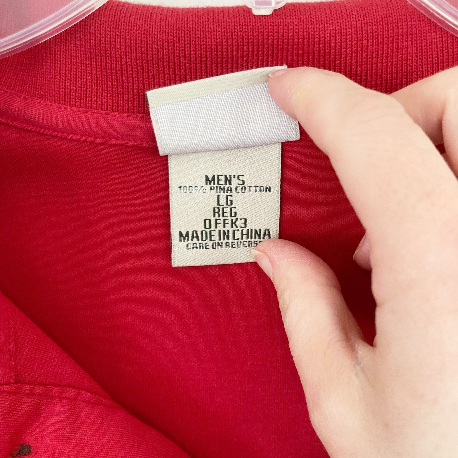 Old Navy LL Bean Red 100% Pima Cotton Long Sleeve Polo Shirt Sz L Size US L / EU 52-54 / 3 - 2 Thumbnail